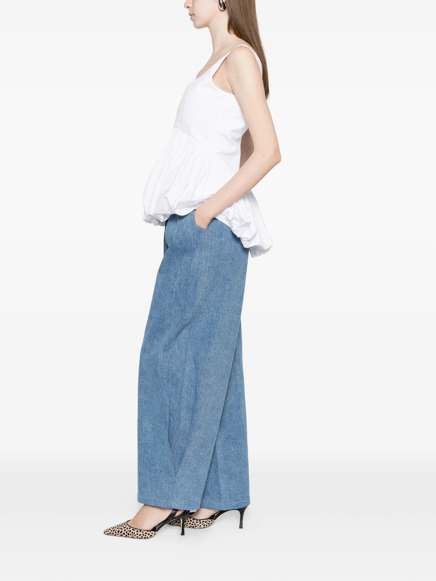 high-waist carrot jeans