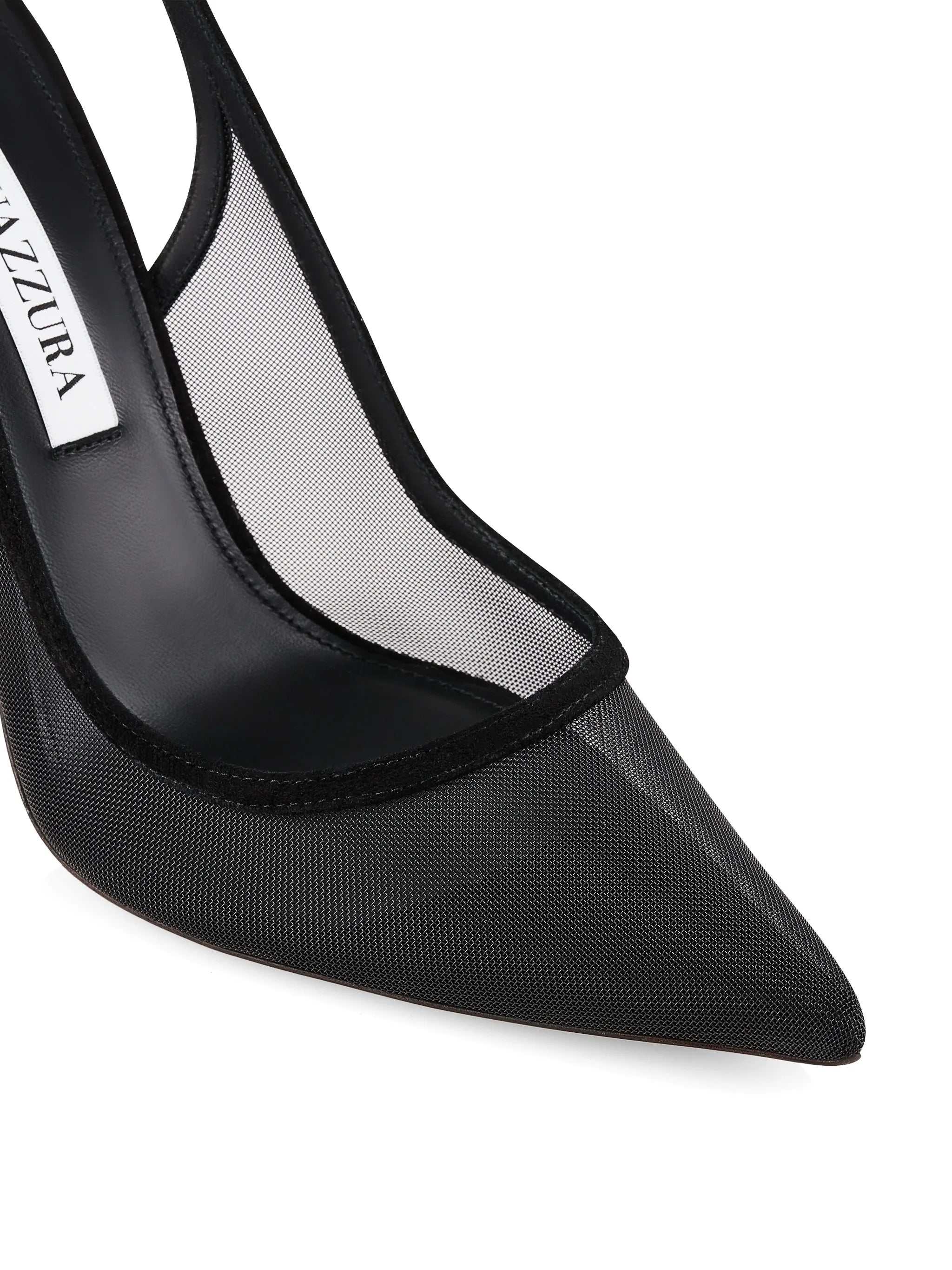 Bow Tie mesh heeled pumps