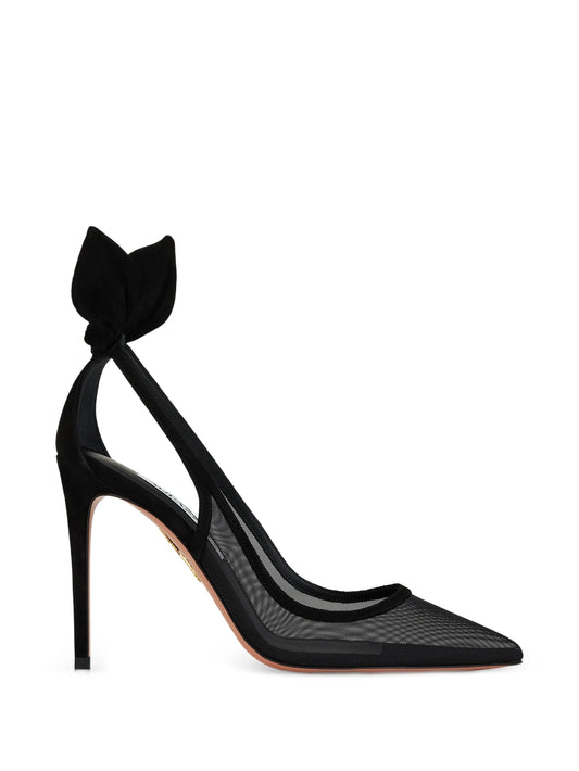 bow tie mesh pumps 105
