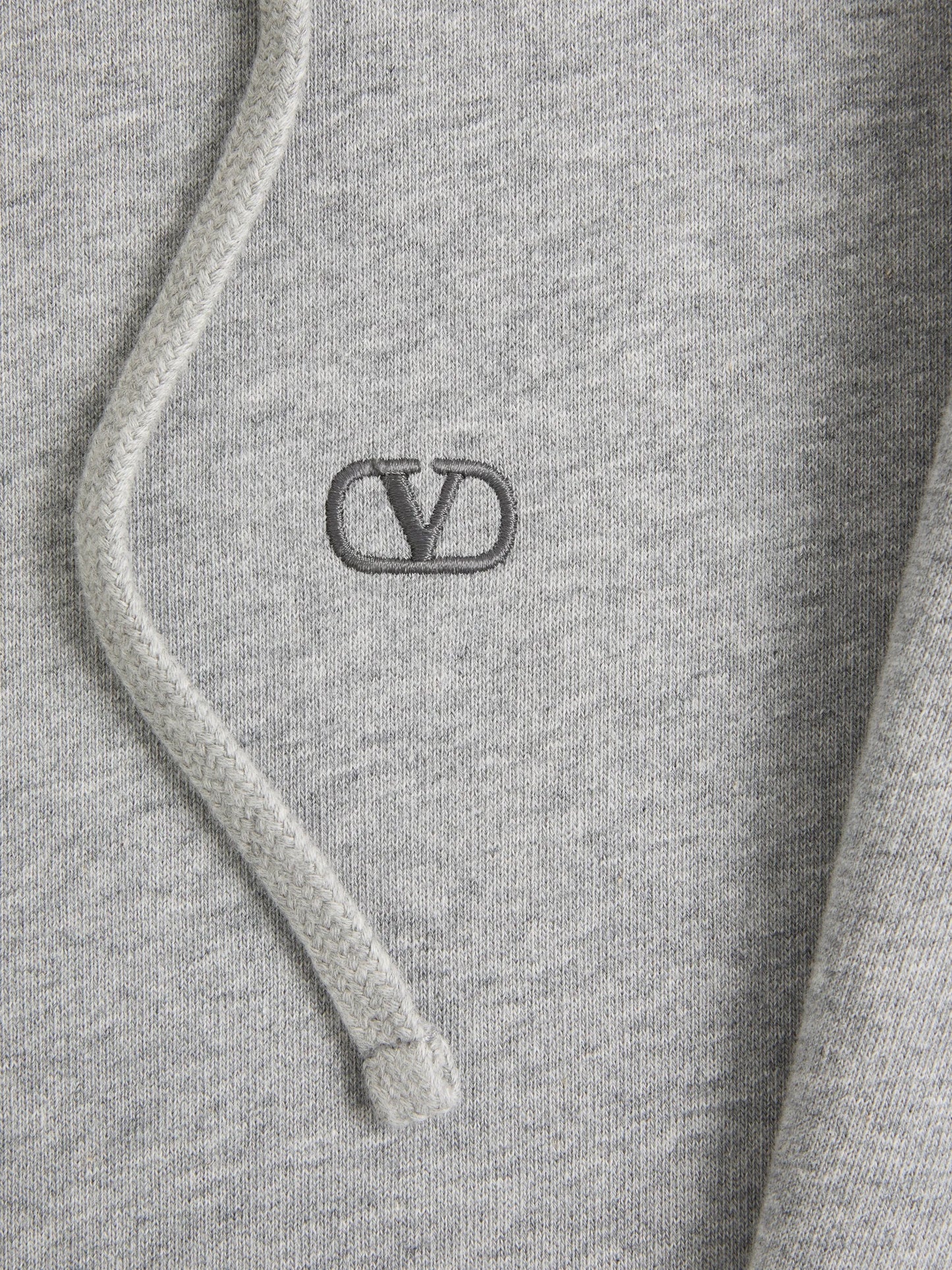 cotton hoodie with VLogo embroidery