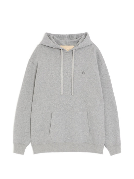 cotton hoodie with VLogo embroidery