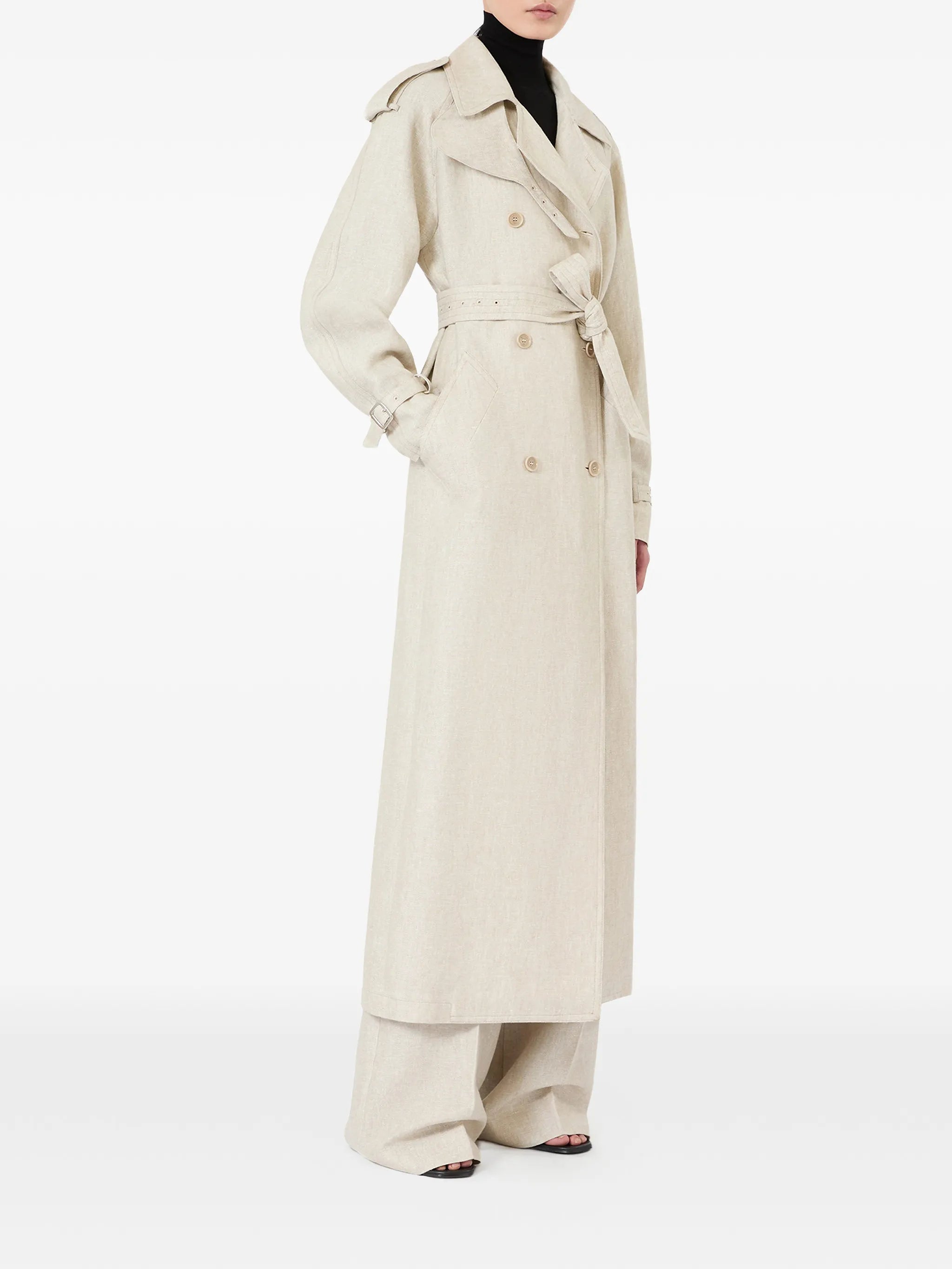 double-breasted trench coat