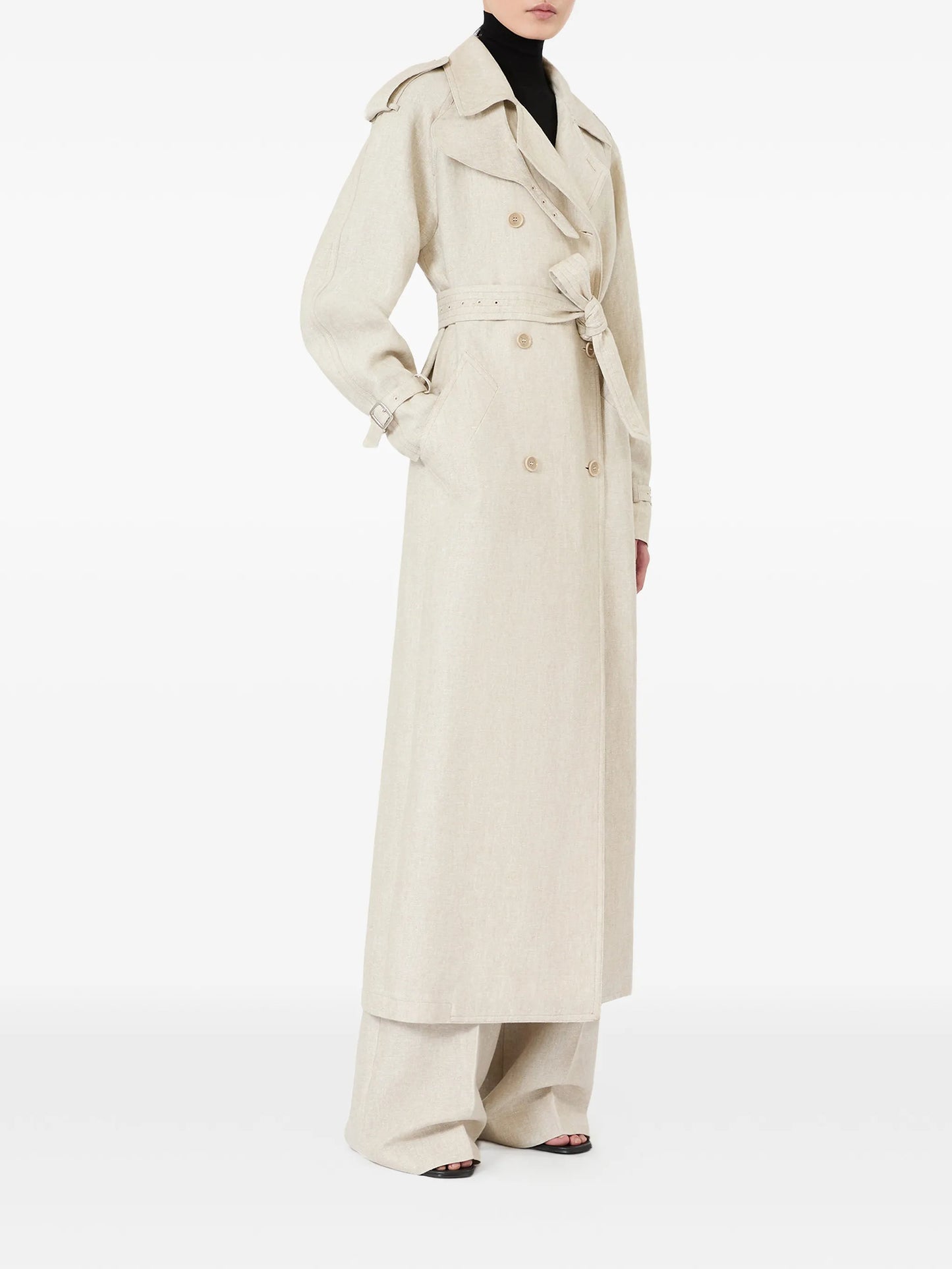 double-breasted trench coat