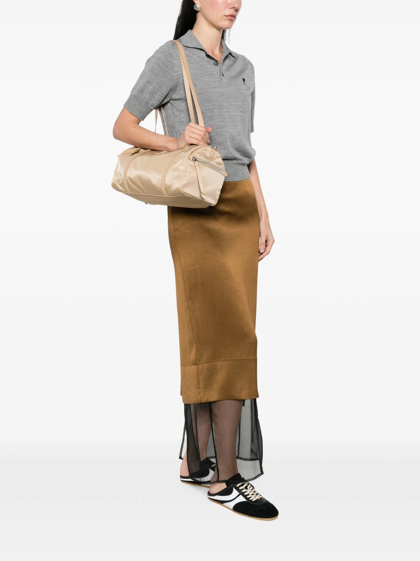 triangle-logo shoulder bag
