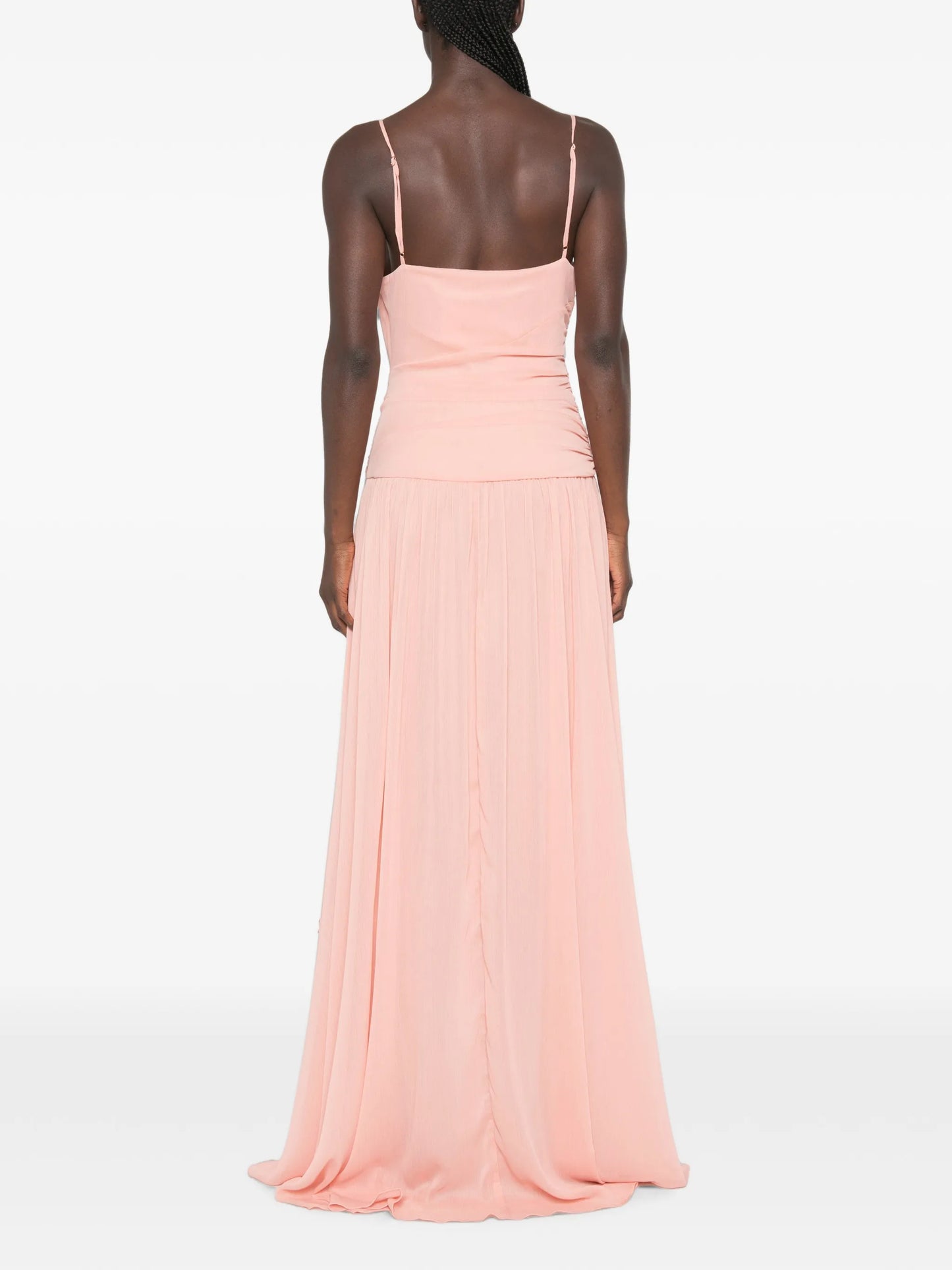 Delilah ruched asymmetric maxi dress
