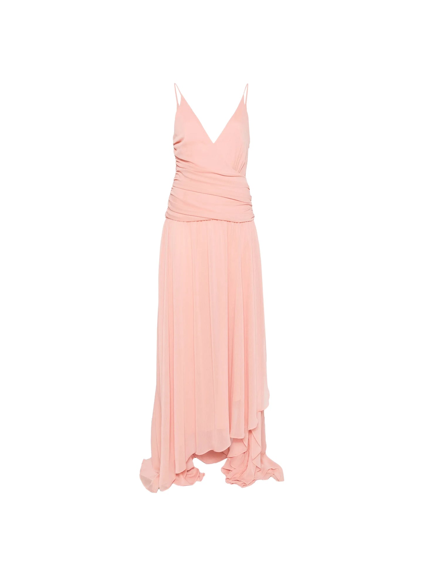 Delilah ruched asymmetric maxi dress