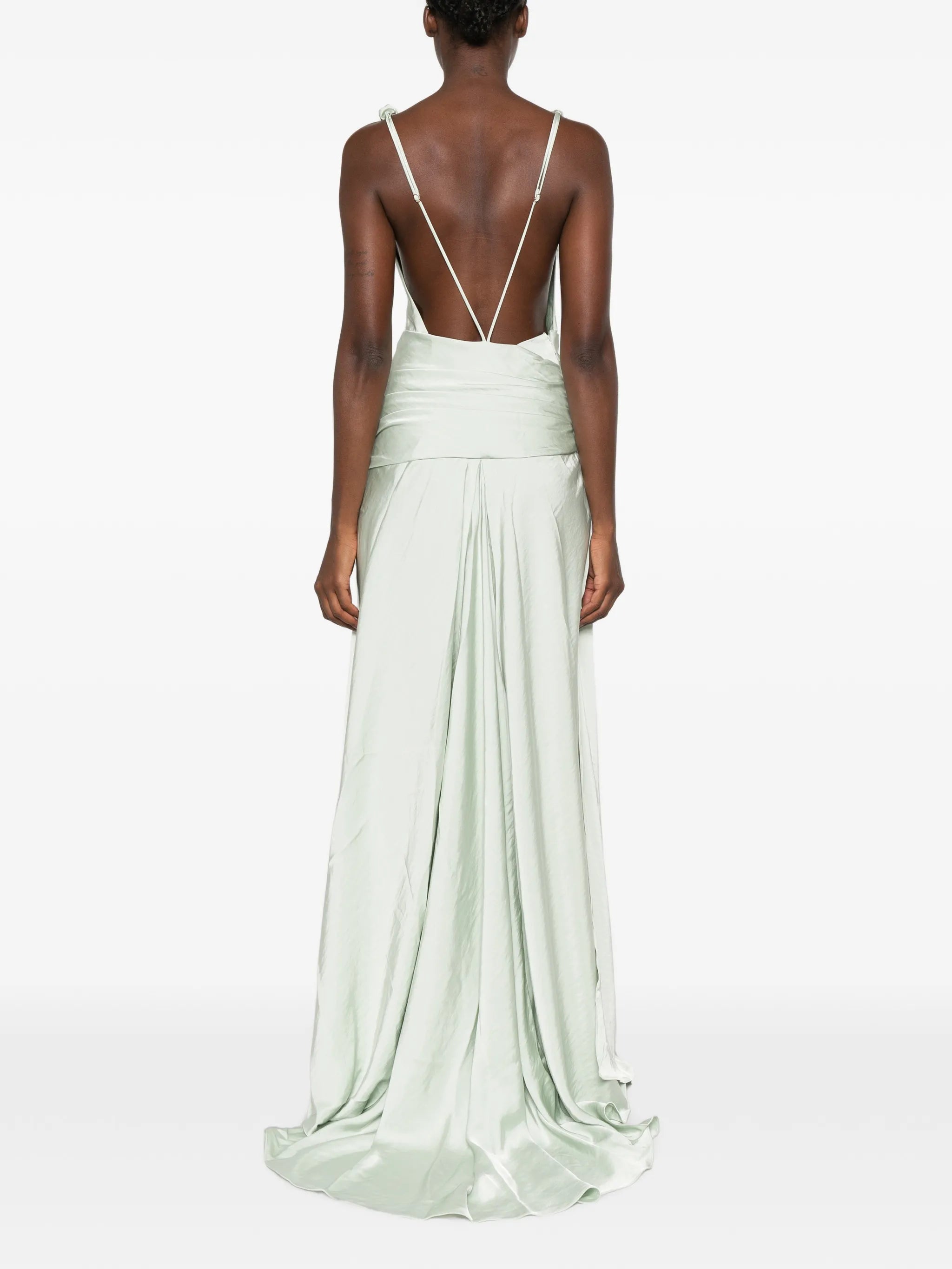 Madalena ruched-strap maxi dress