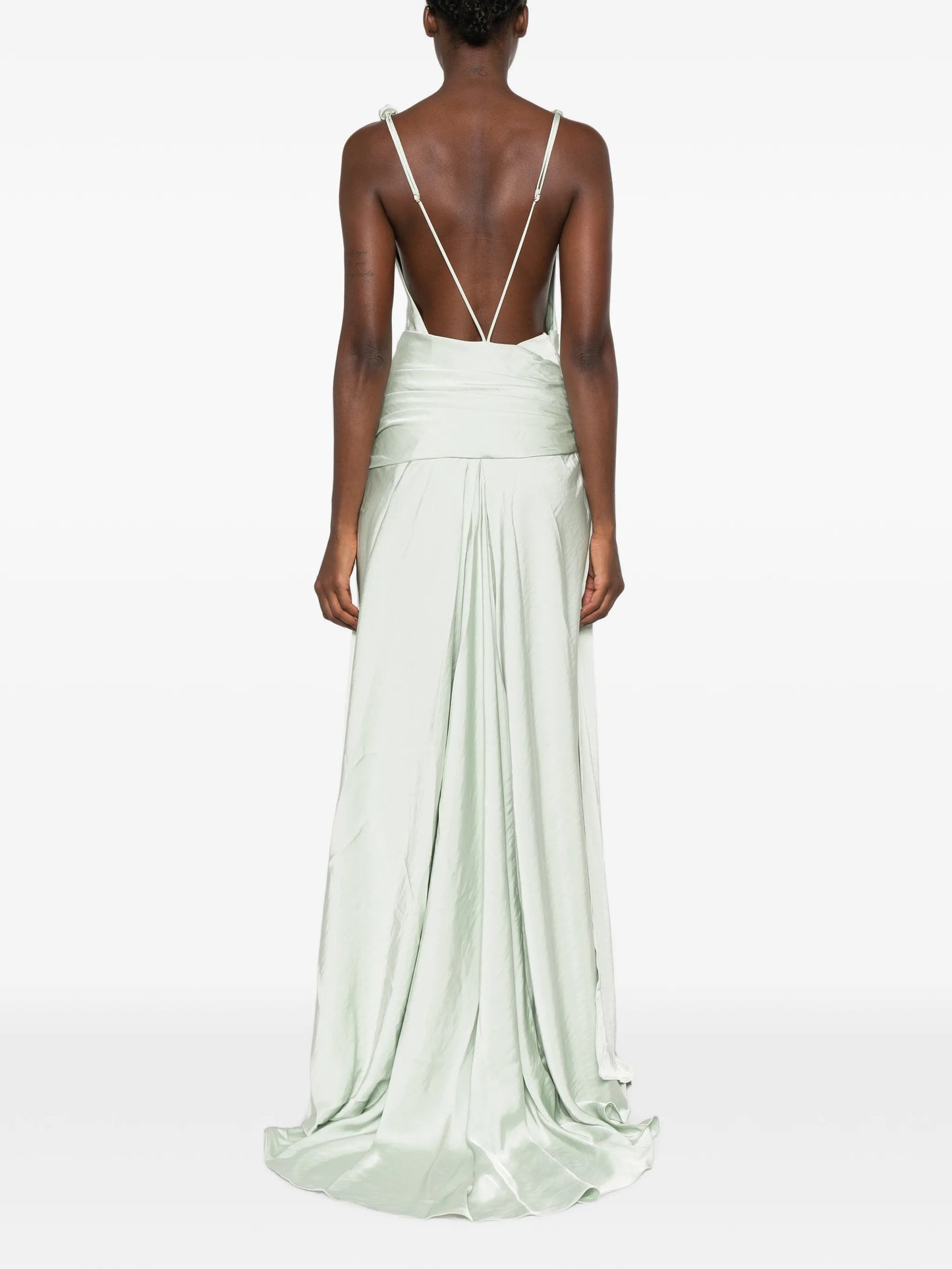 Madalena ruched-strap maxi dress