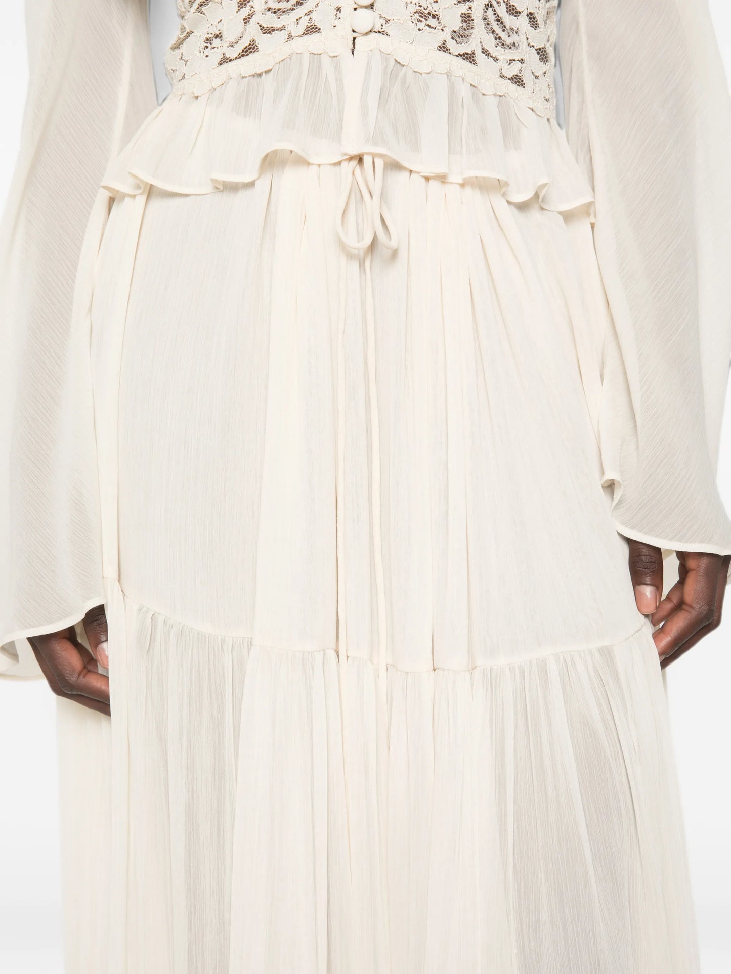 Alessandra tiered maxi skirt