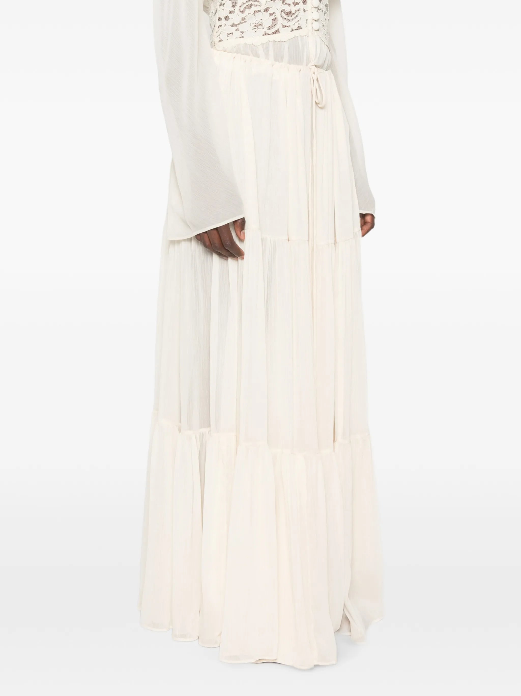 Alessandra tiered maxi skirt