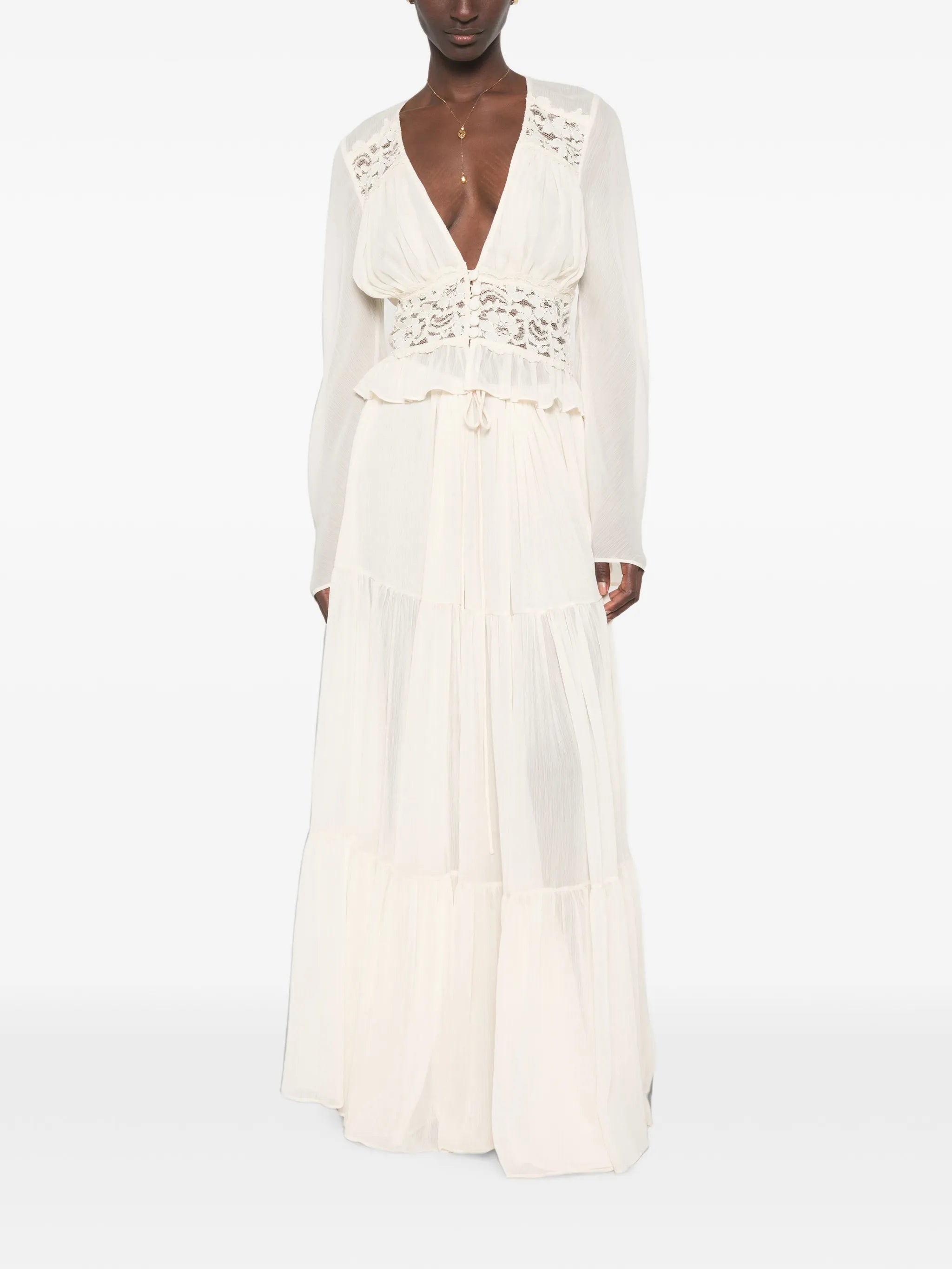 Alessandra lace-trim top