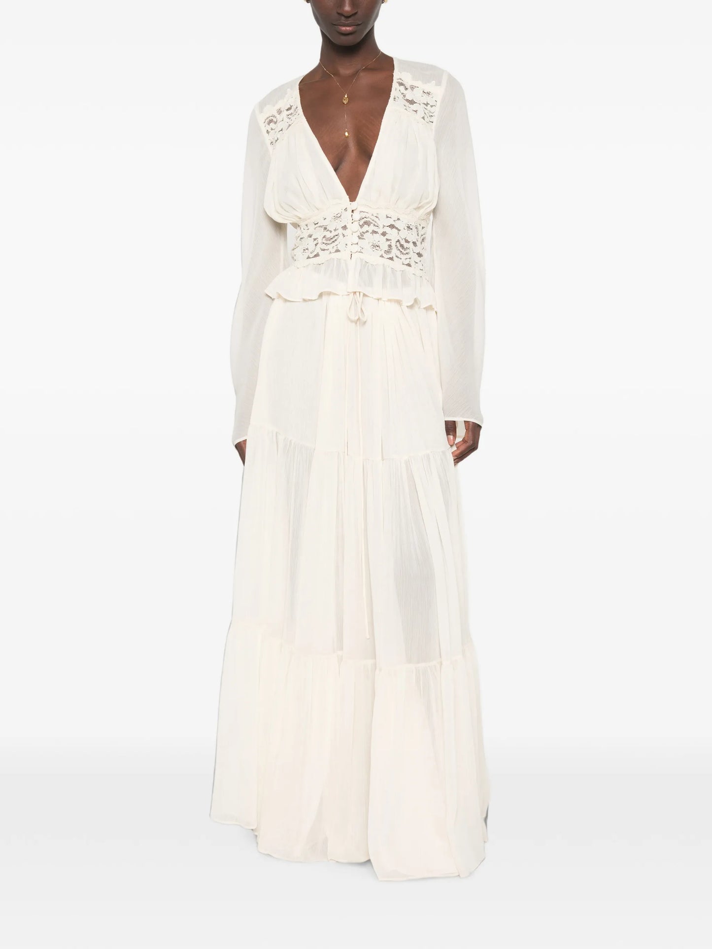 Alessandra lace-trim top
