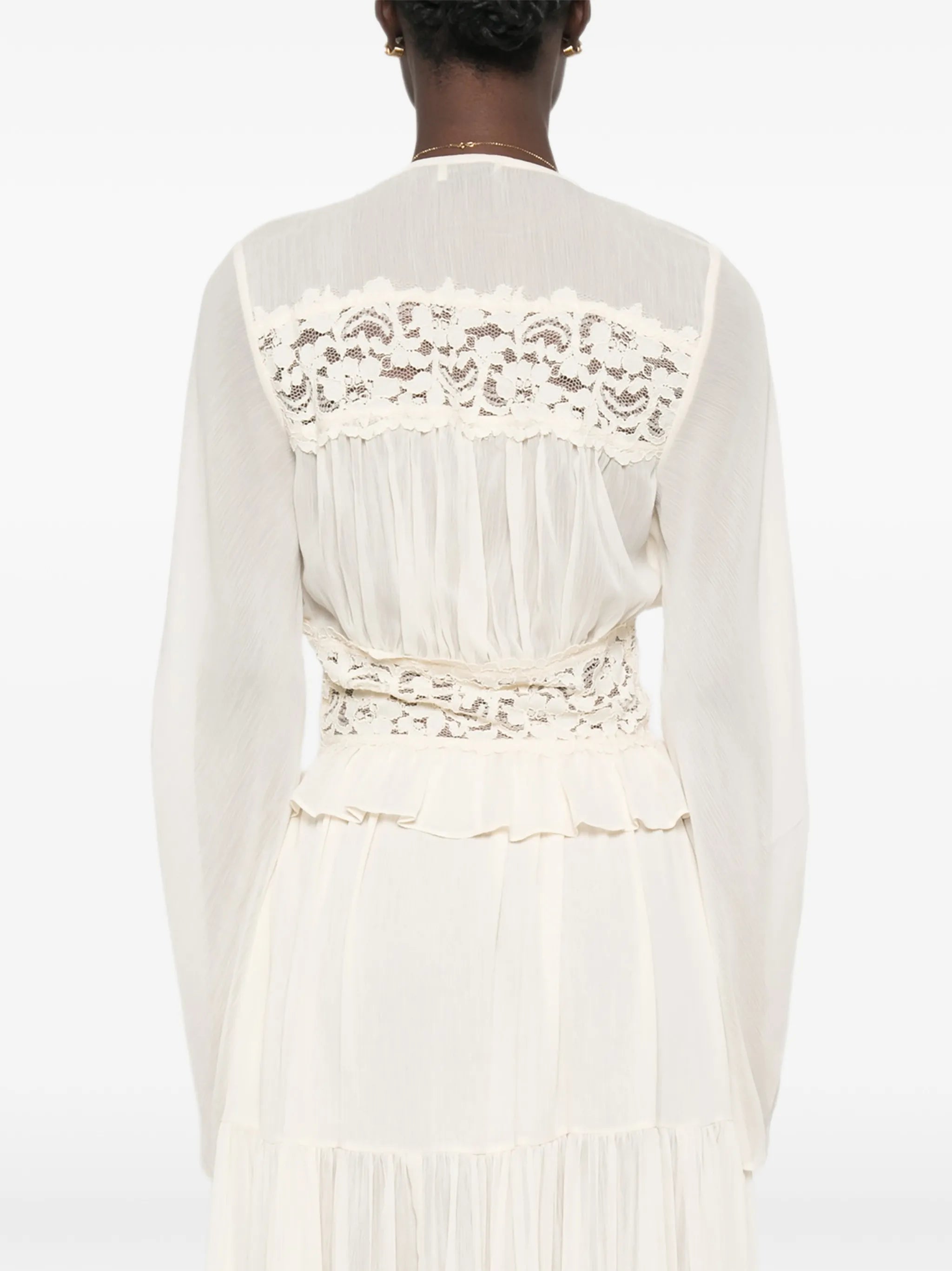 Alessandra lace-trim top