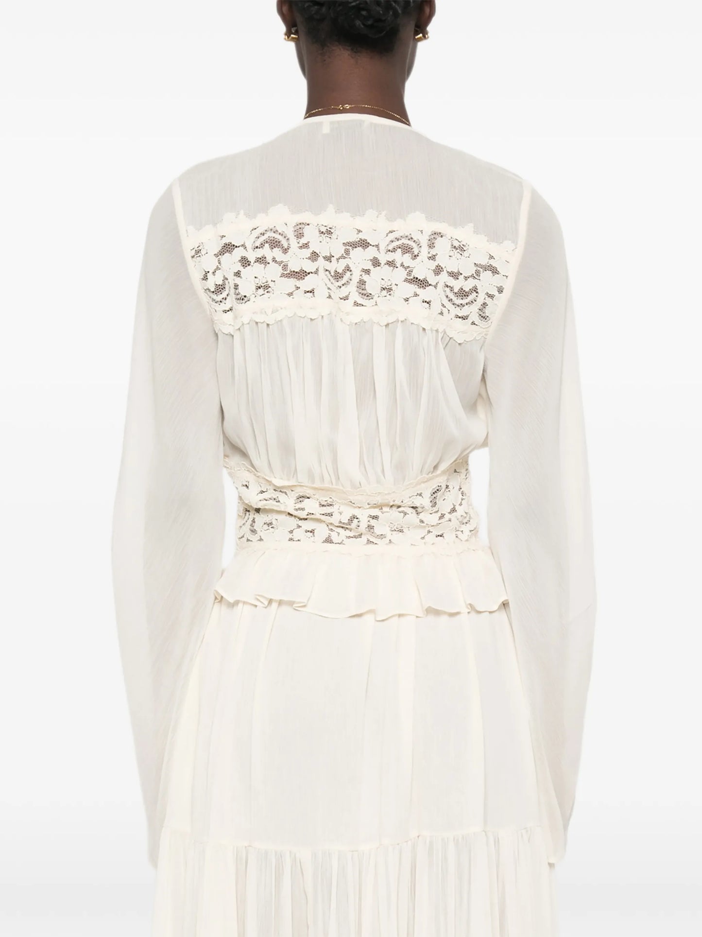 Alessandra lace-trim top