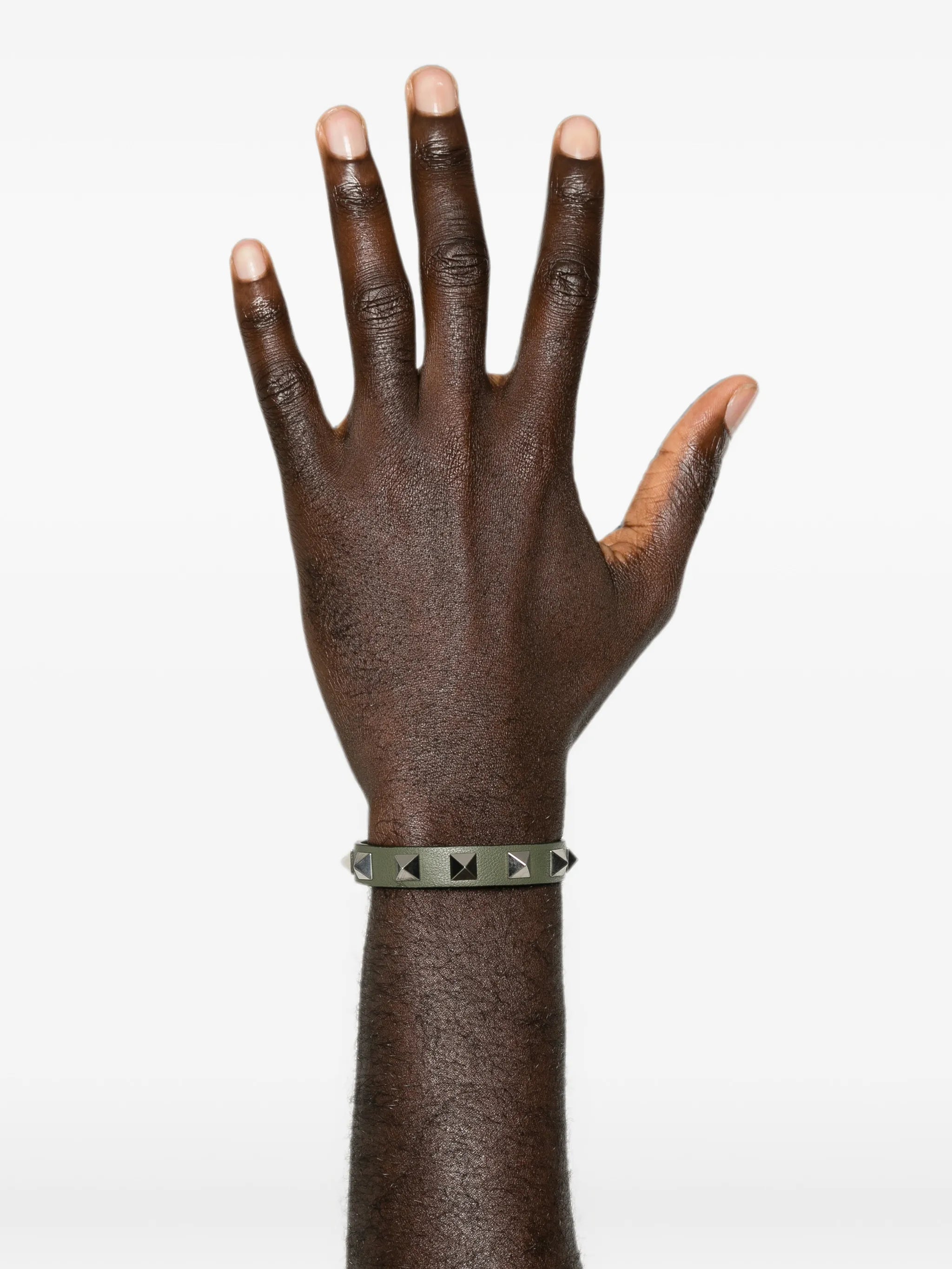 Rockstud leather bracelet