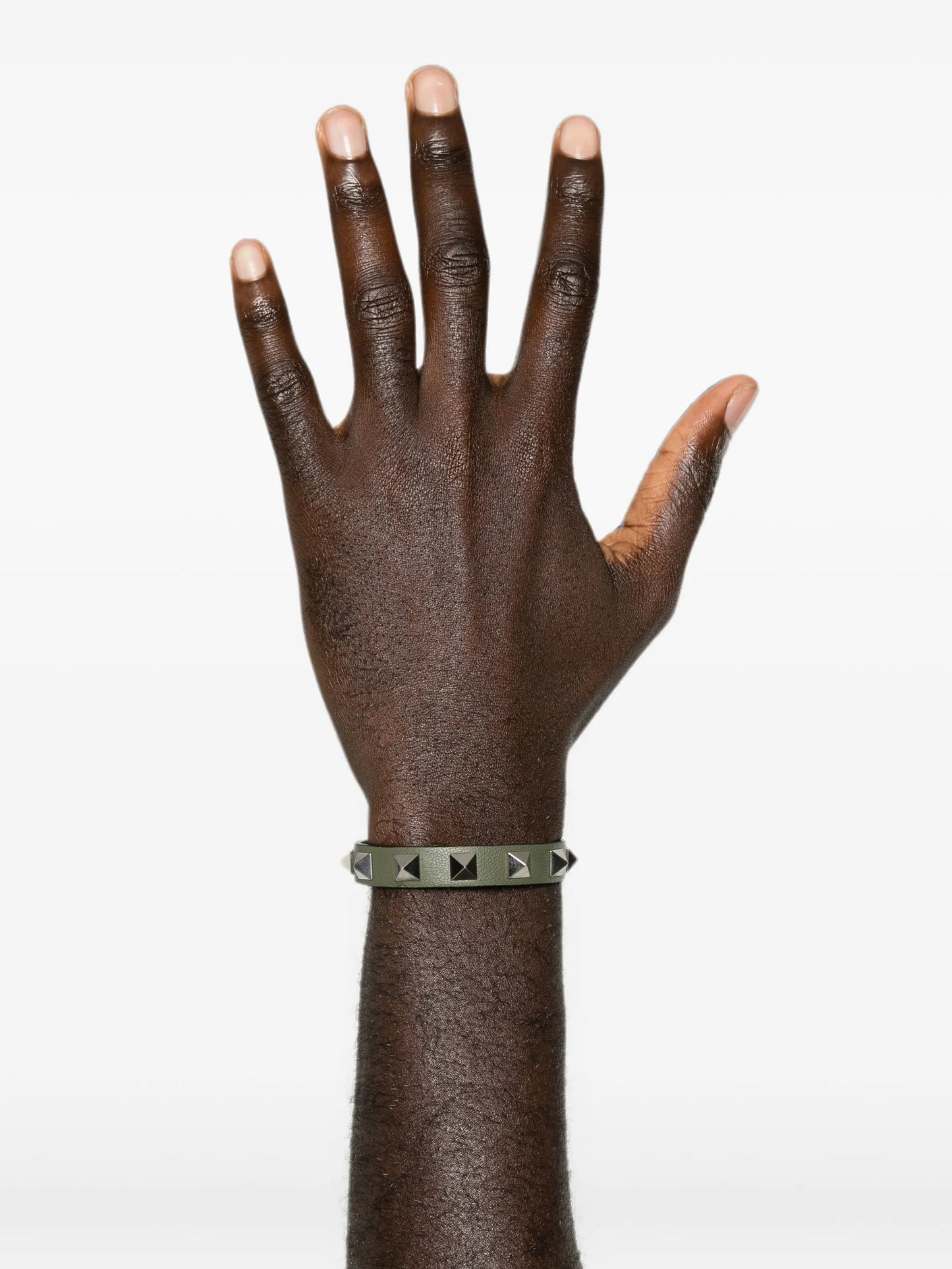 Rockstud leather bracelet