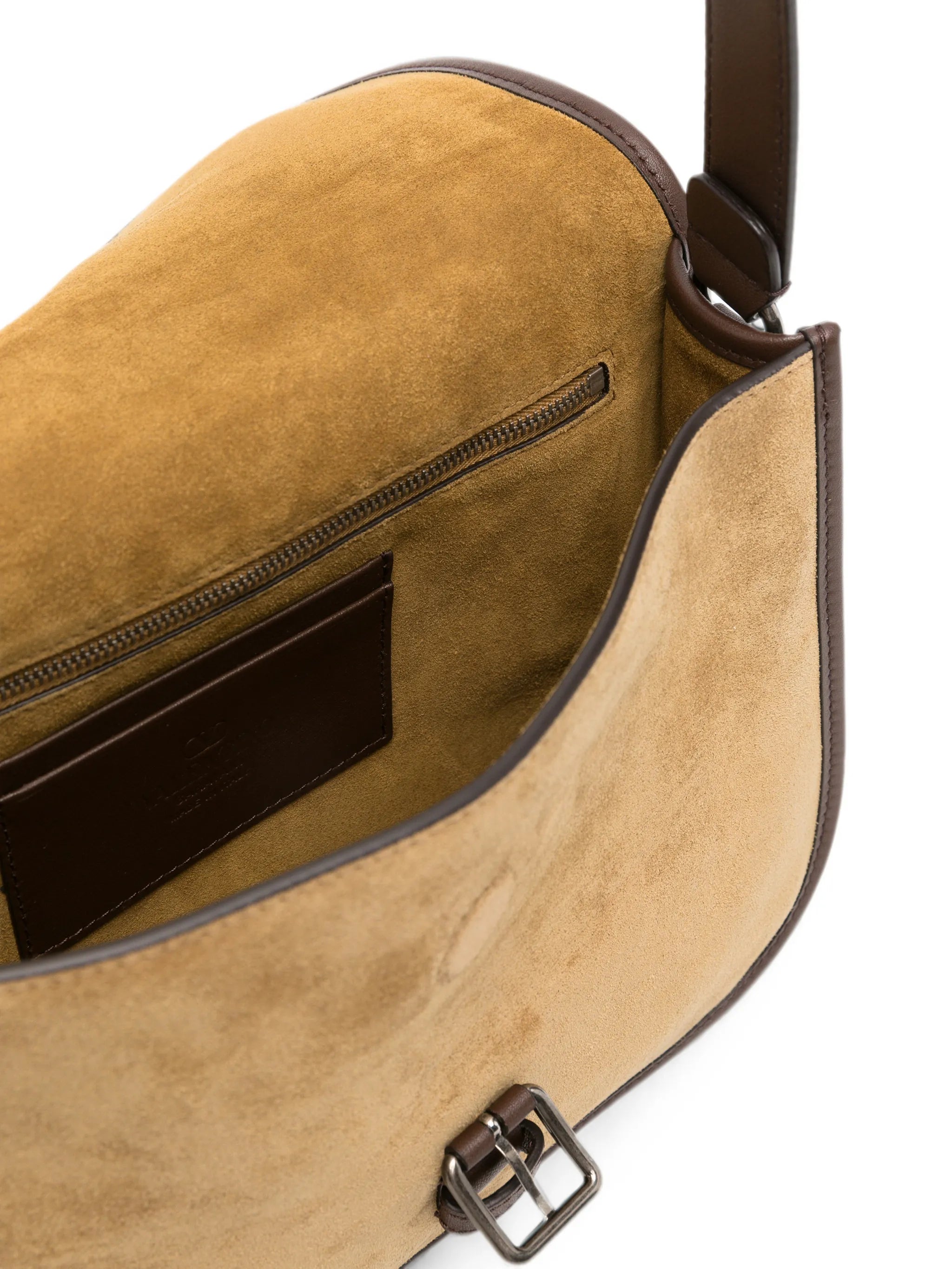 Antibes buckle-fastening suede shoulder bag