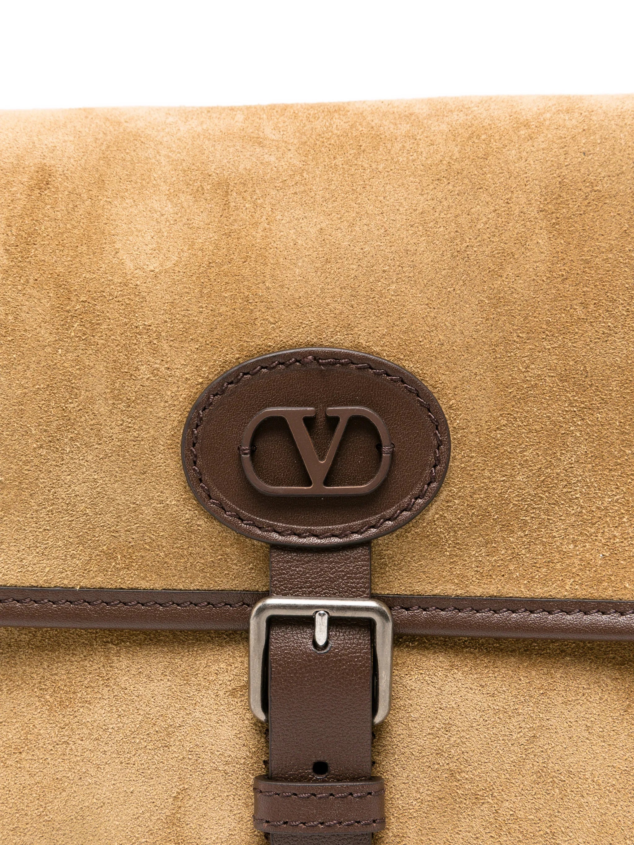 Antibes buckle-fastening suede shoulder bag