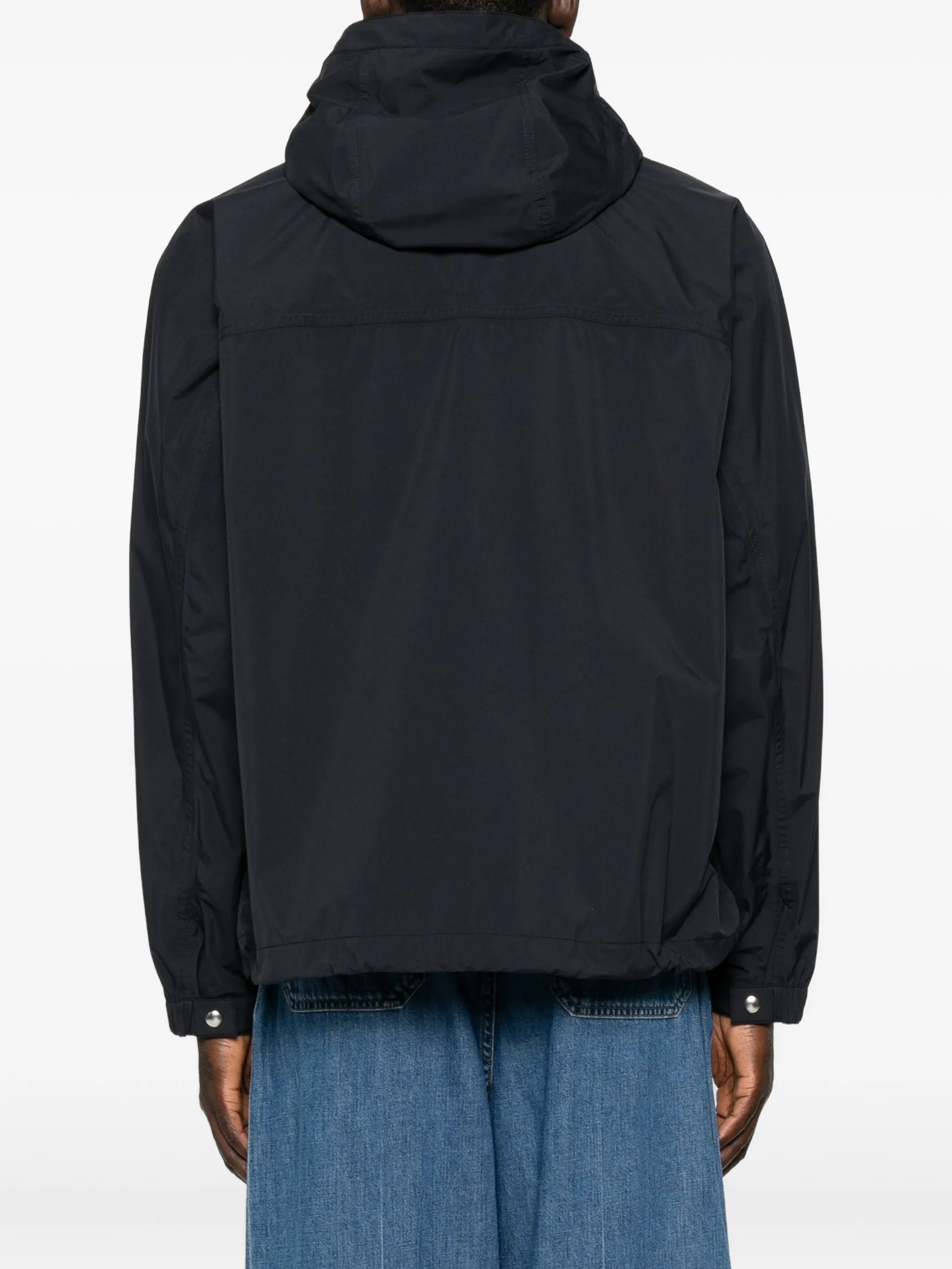 zip-up hooded jacket