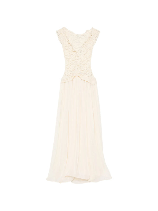 Arabella cap-sleeve maxi dress