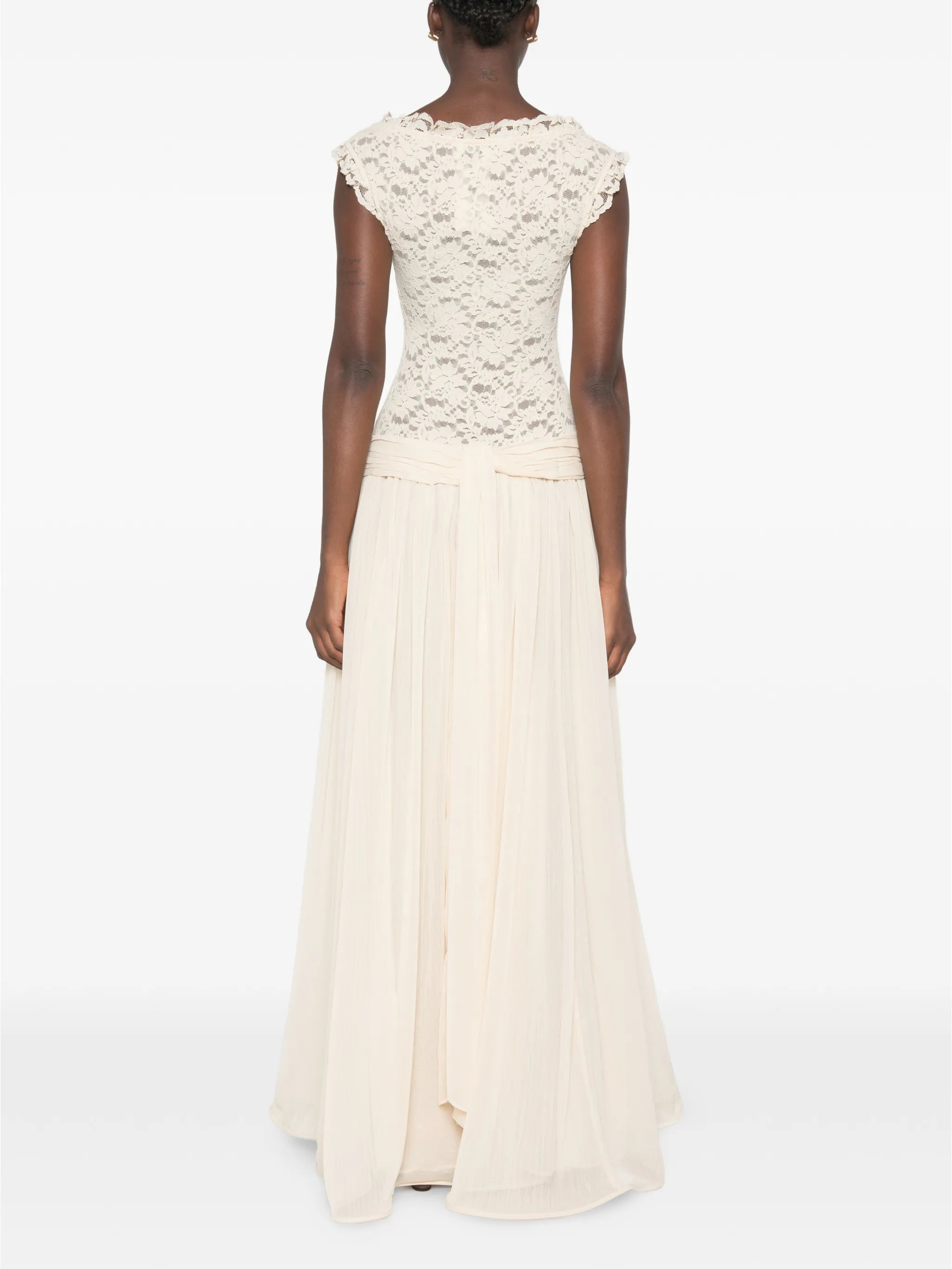 Arabella cap-sleeve maxi dress