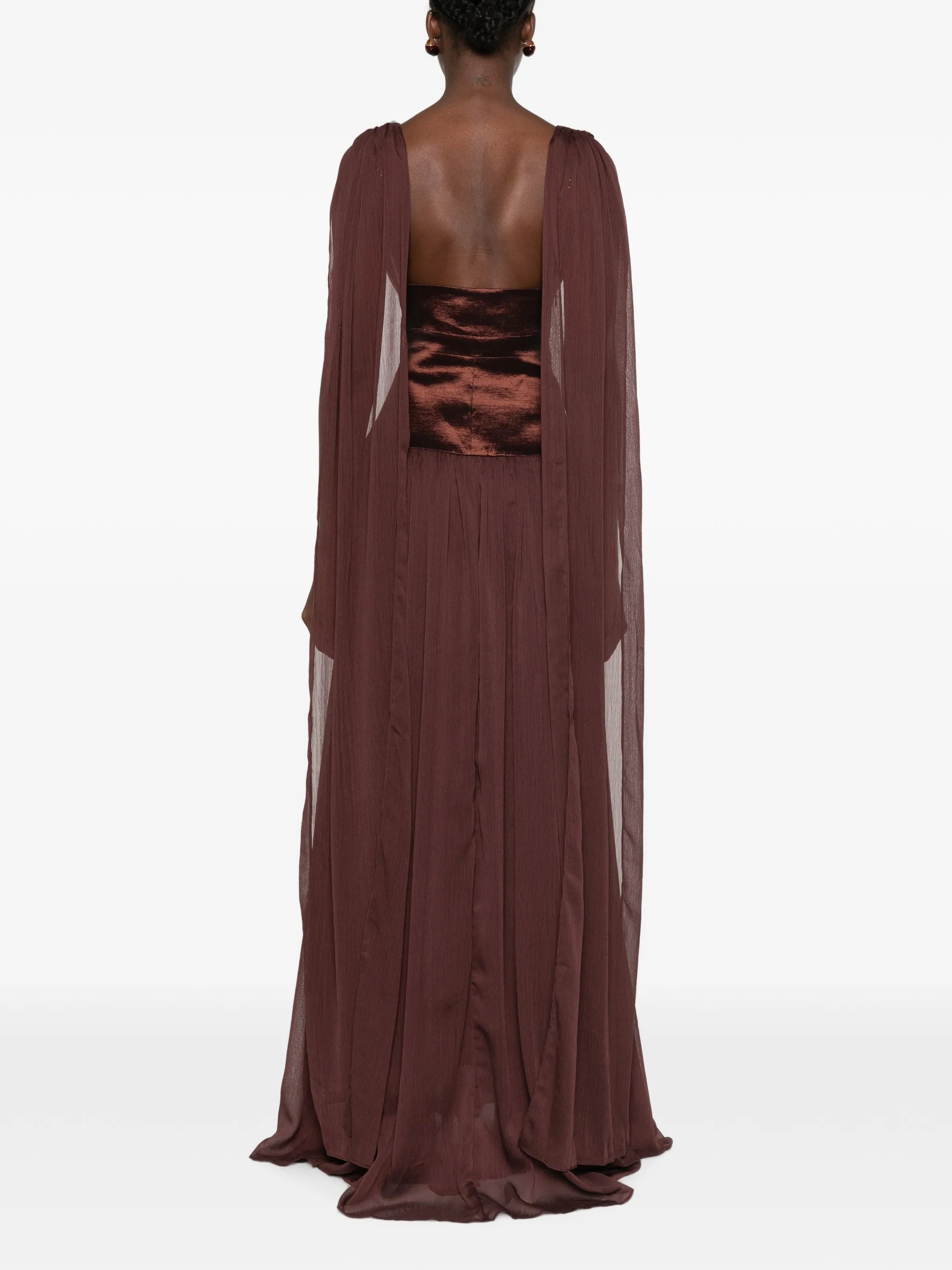 Ramona draped-panel maxi dress