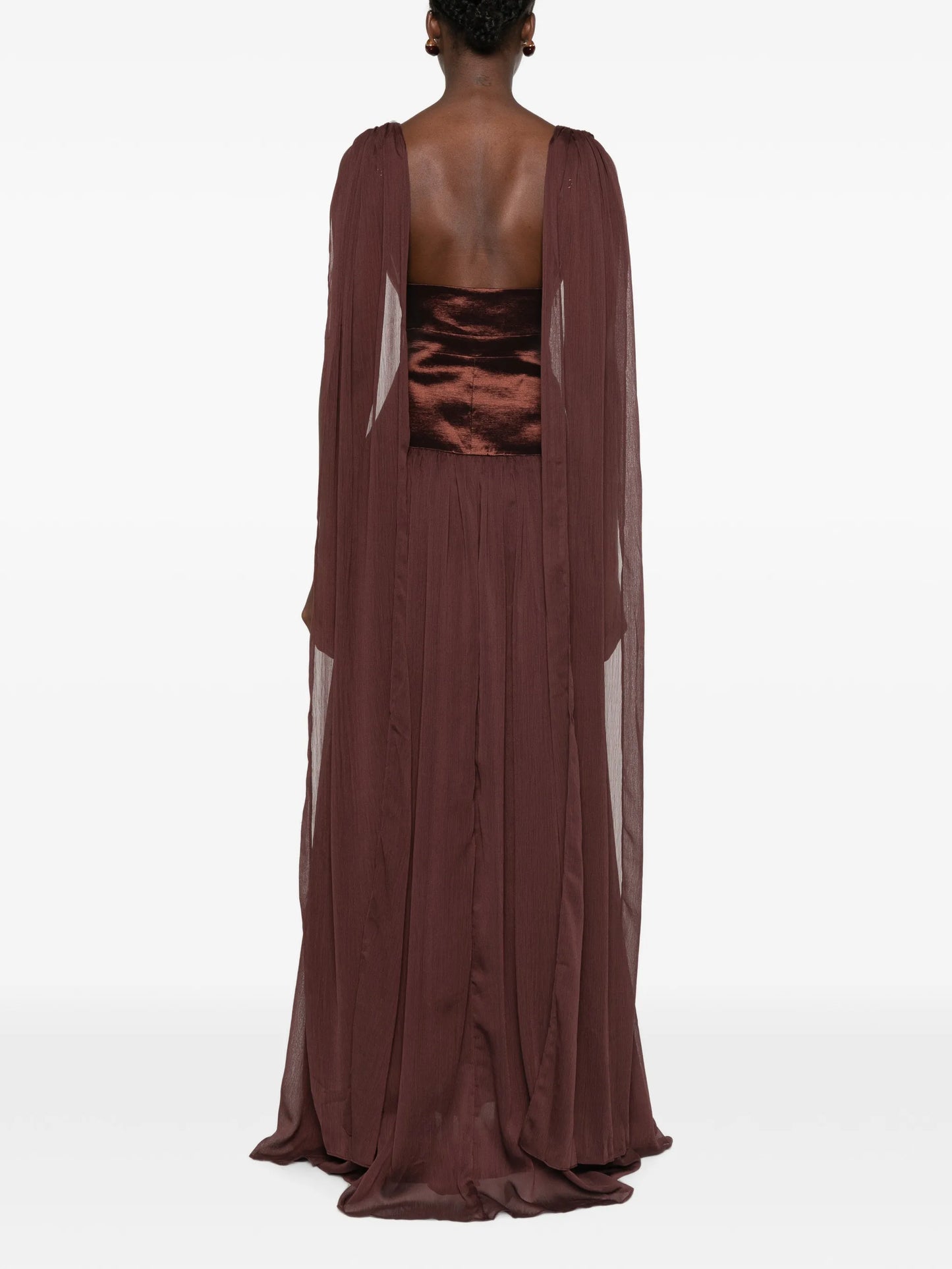 Ramona draped-panel maxi dress
