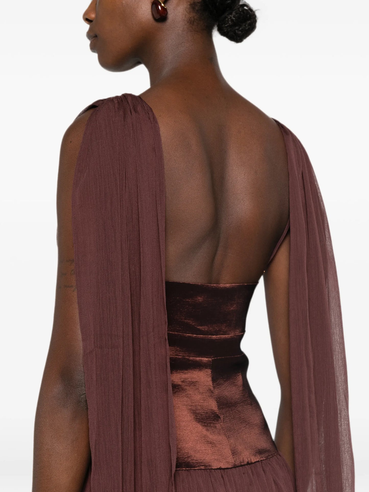 Ramona draped-panel maxi dress