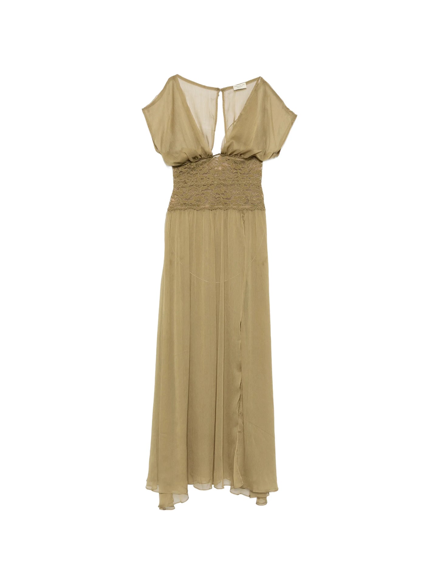 Mary Jane lace-panelled maxi dress