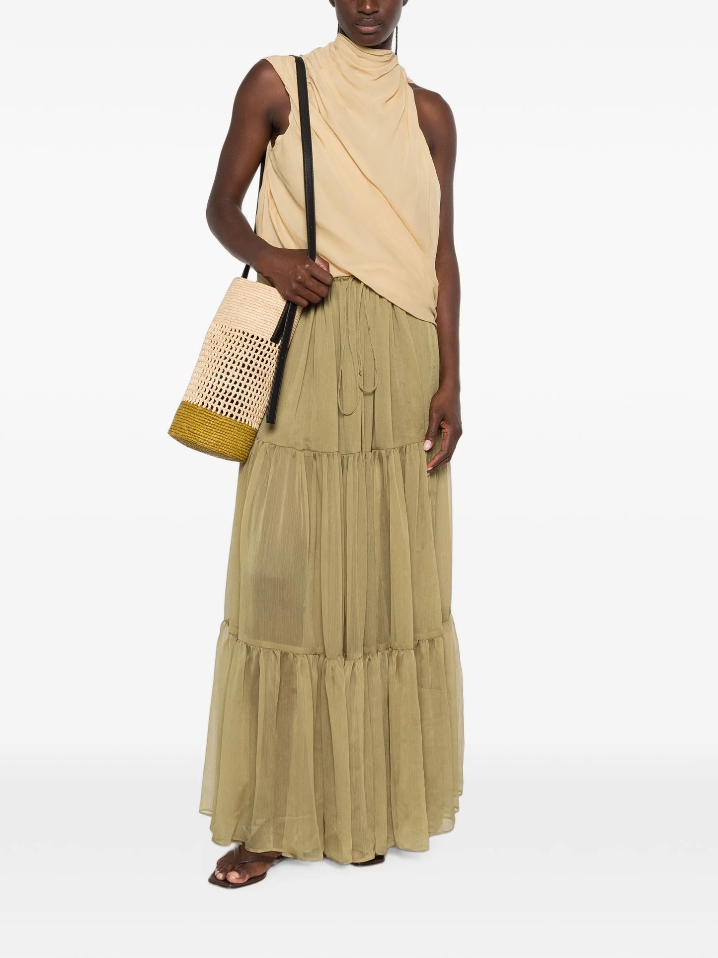 Sabrina tiered maxi skirt