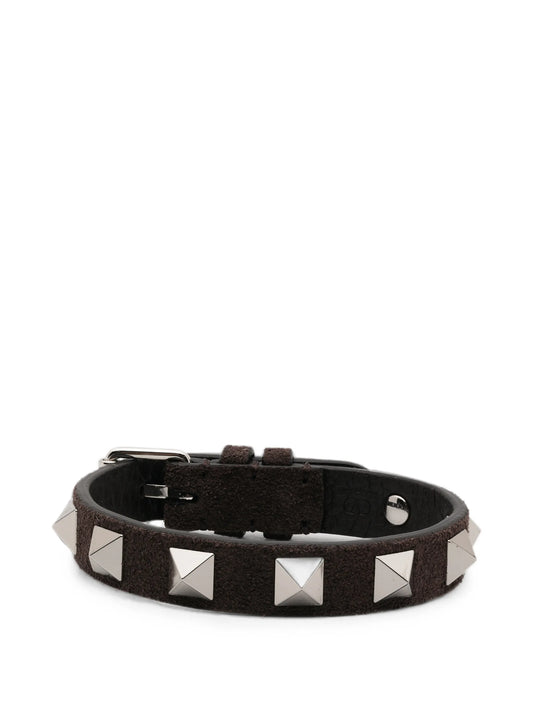 Rockstud leather bracelet