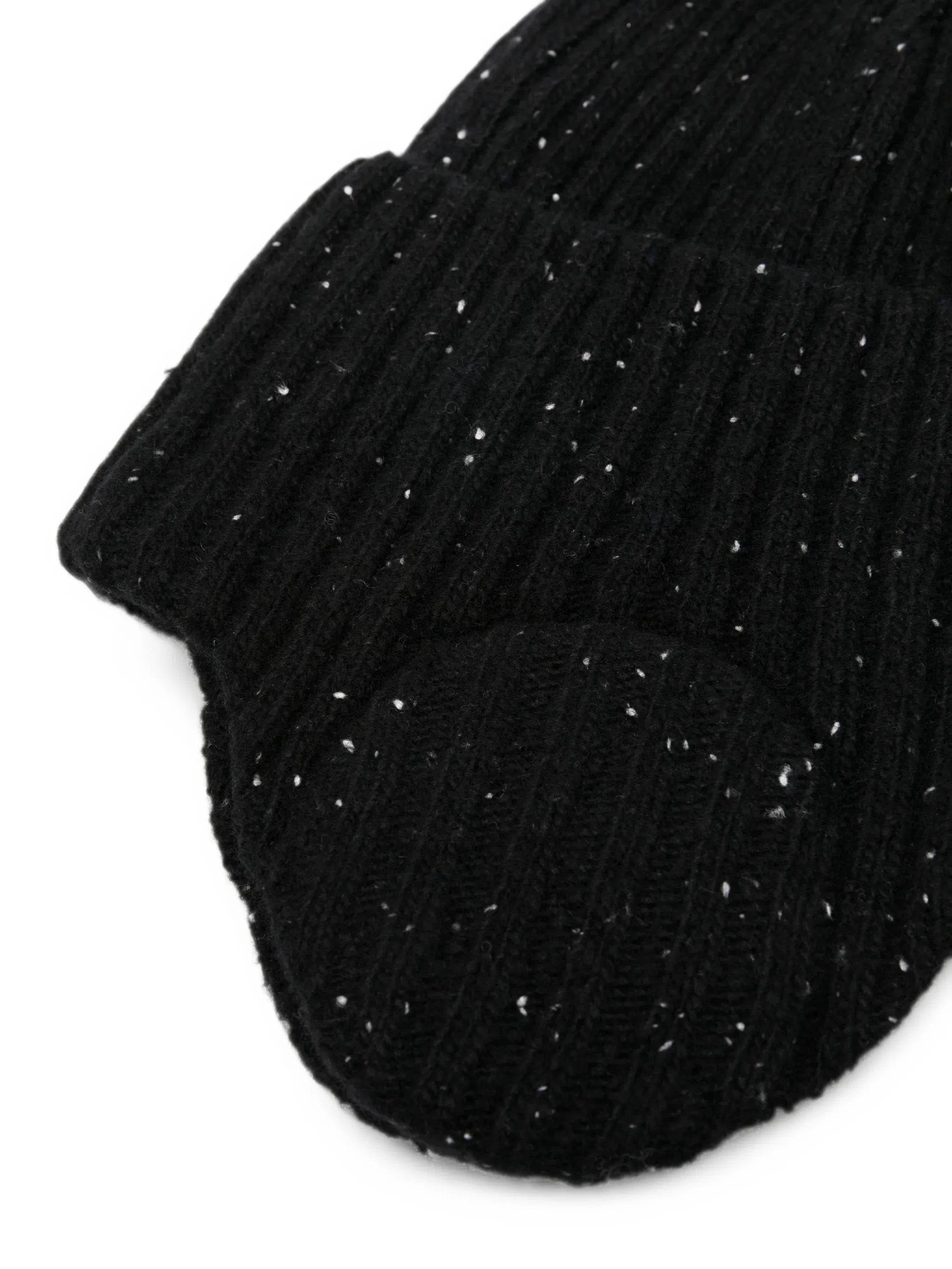 ribbed-knit ear-flap beanie hat