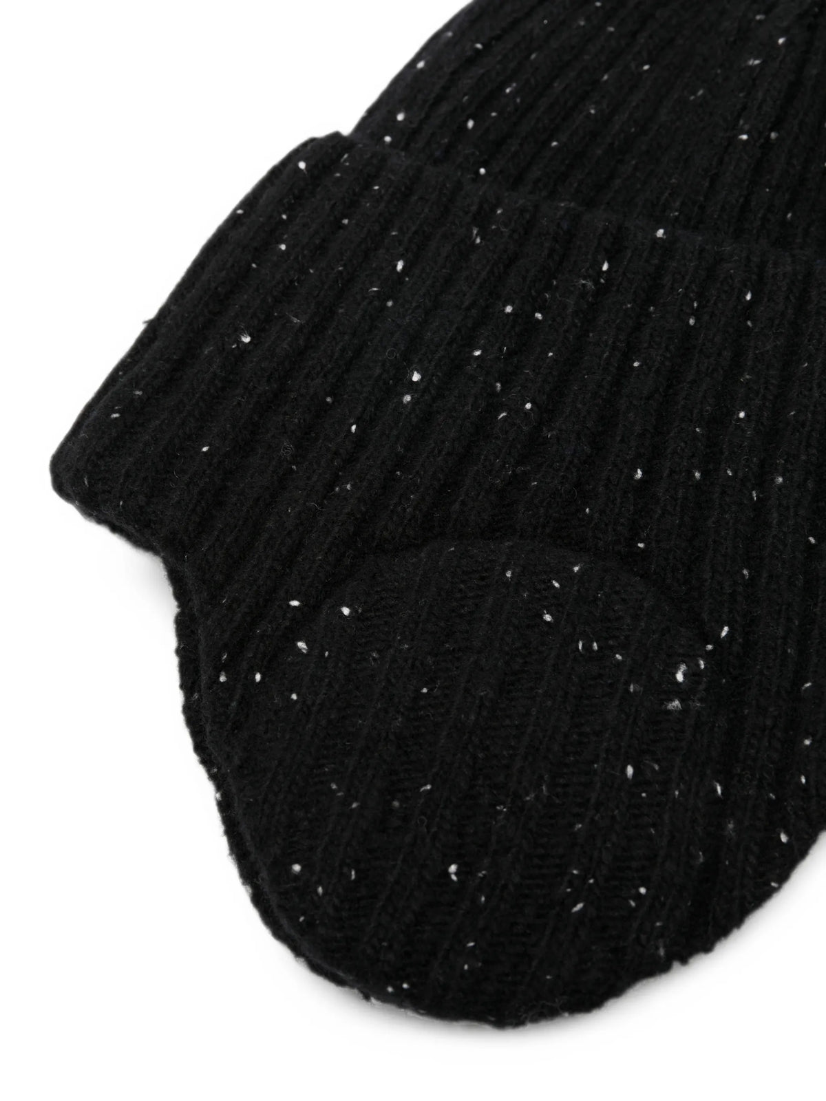 ribbed-knit ear-flap beanie hat