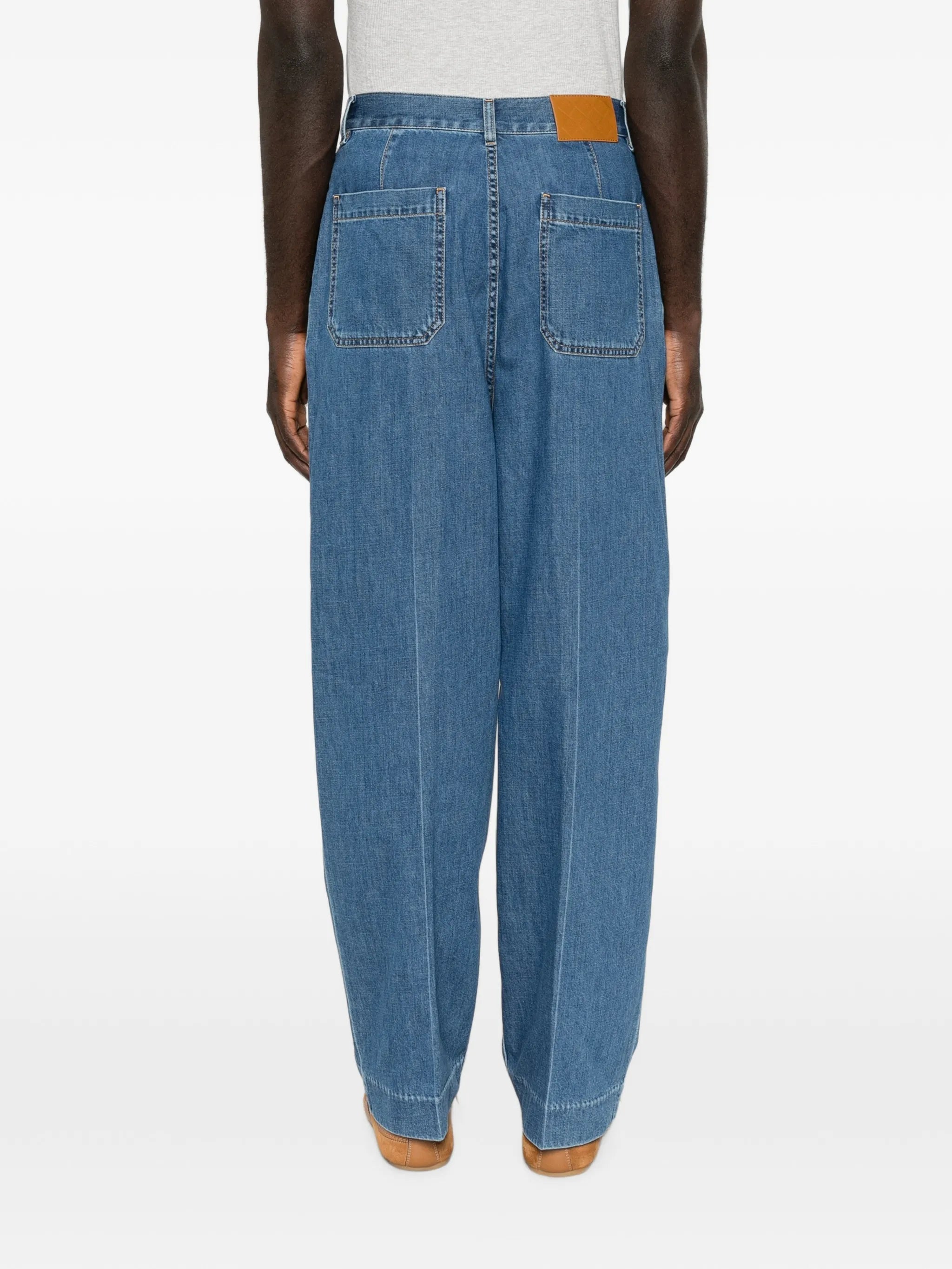 logo-patch straight jeans
