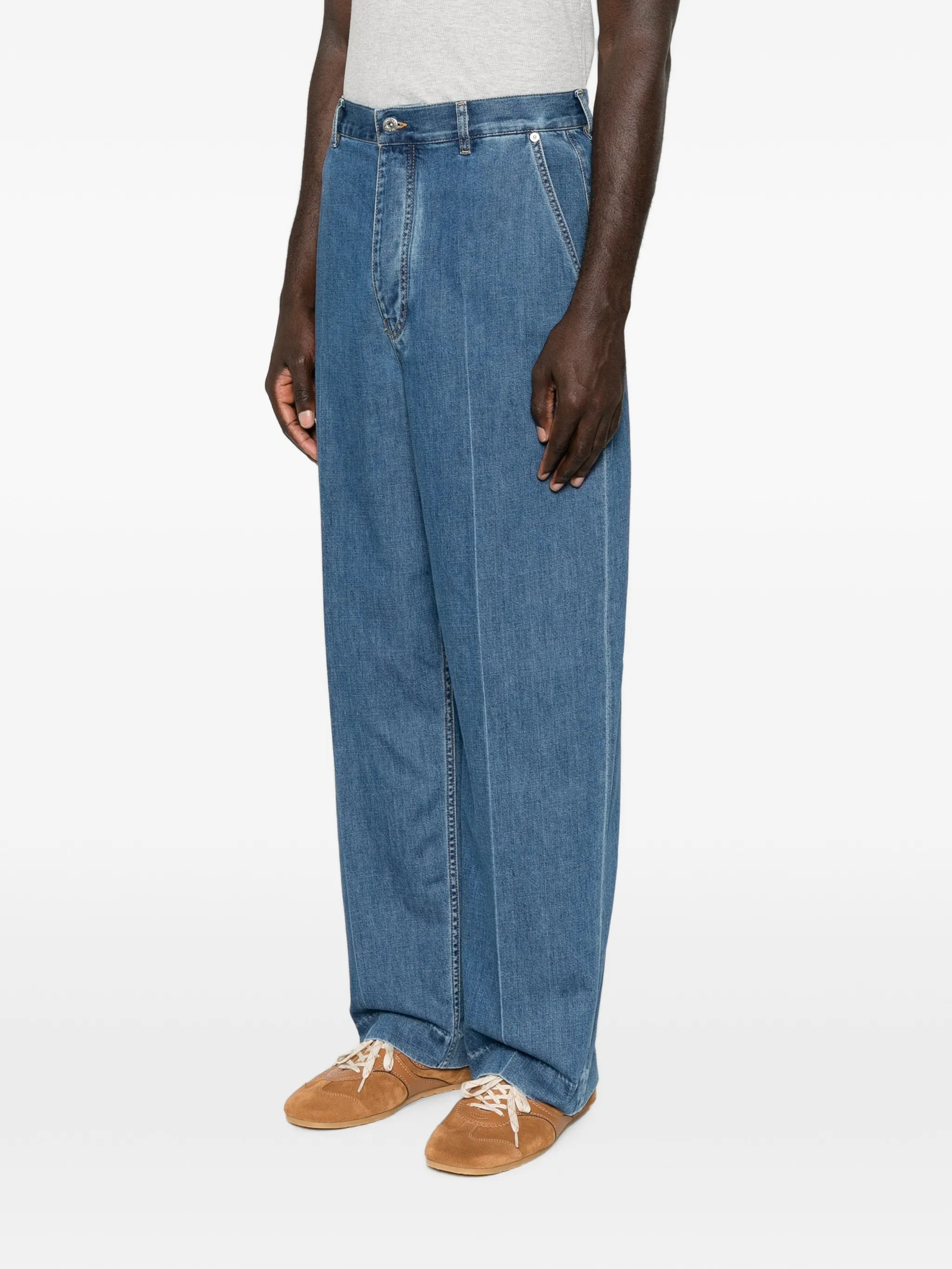 logo-patch straight jeans
