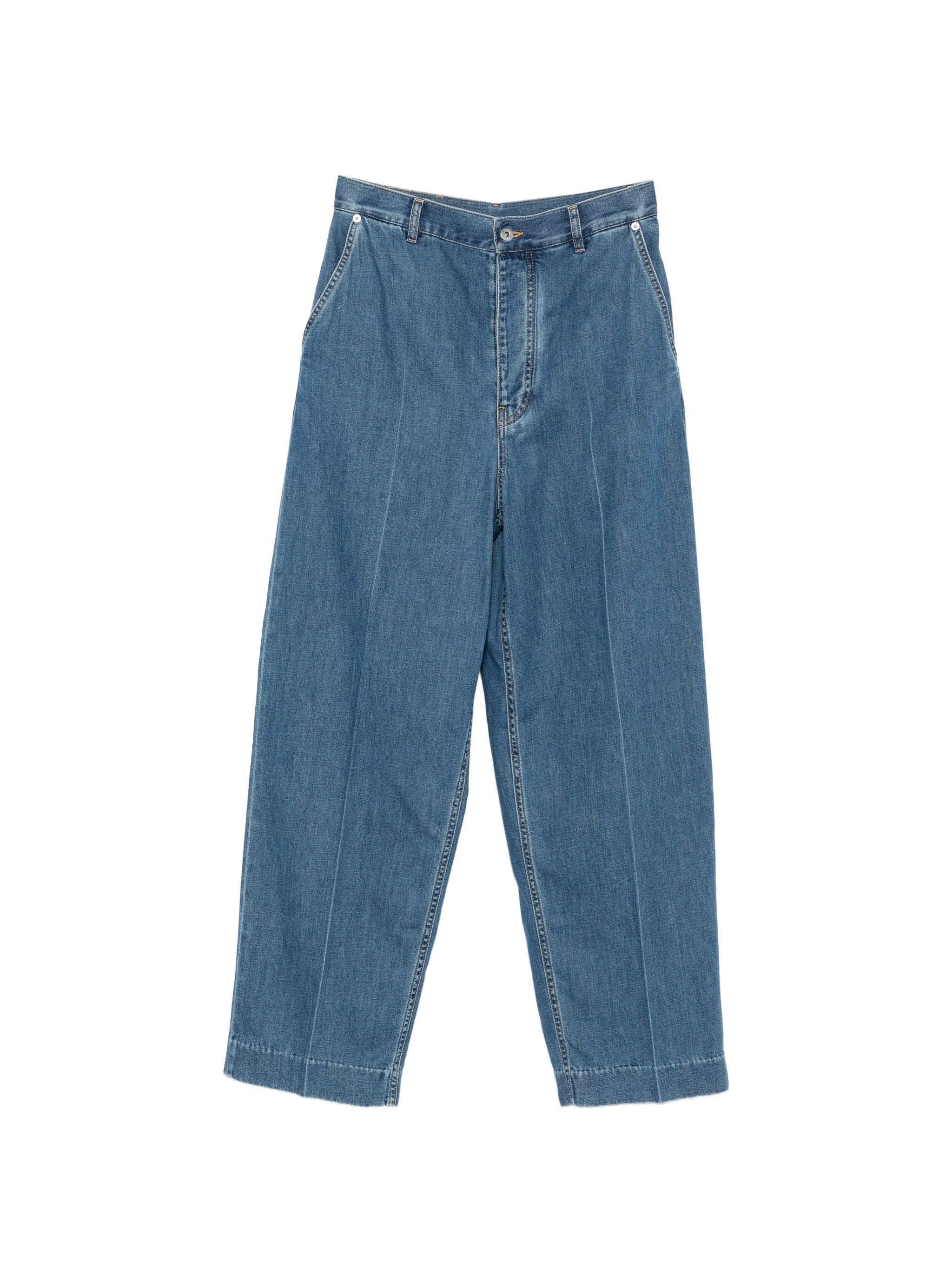 logo-patch straight jeans