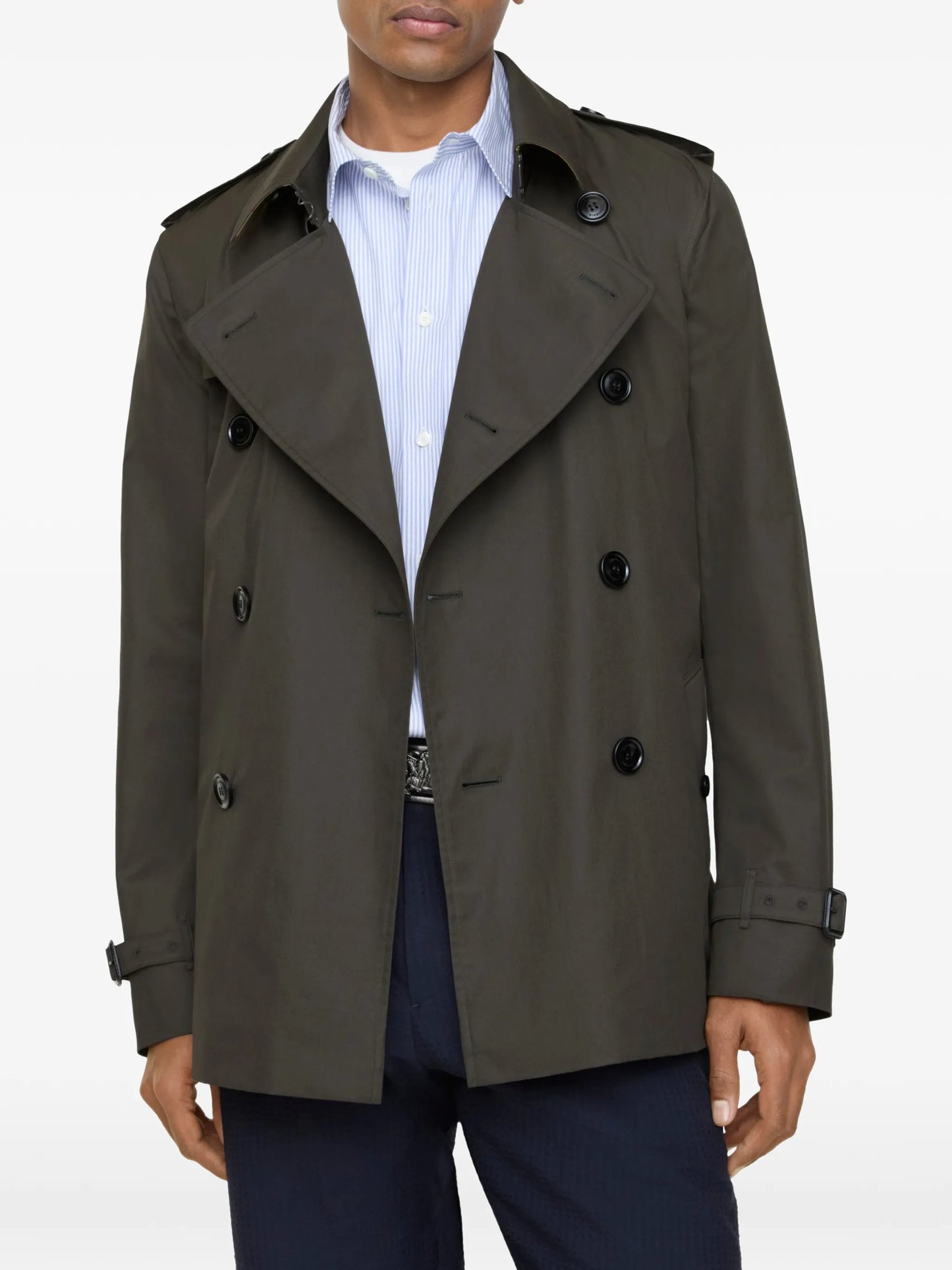 extra-short tropical gabardine Kensington trench coat