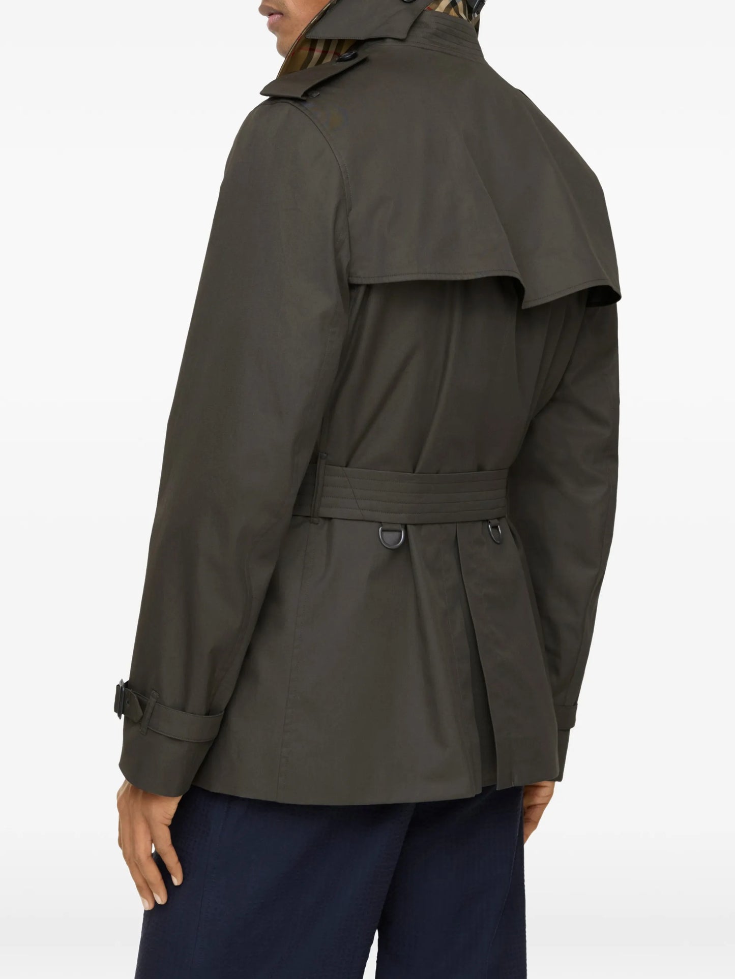 extra-short tropical gabardine Kensington trench coat