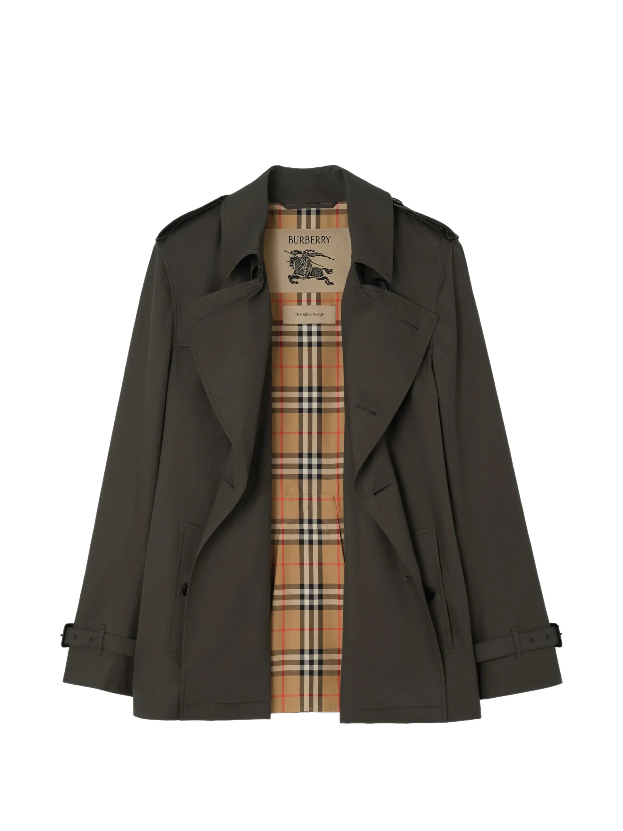 extra-short tropical gabardine Kensington trench coat