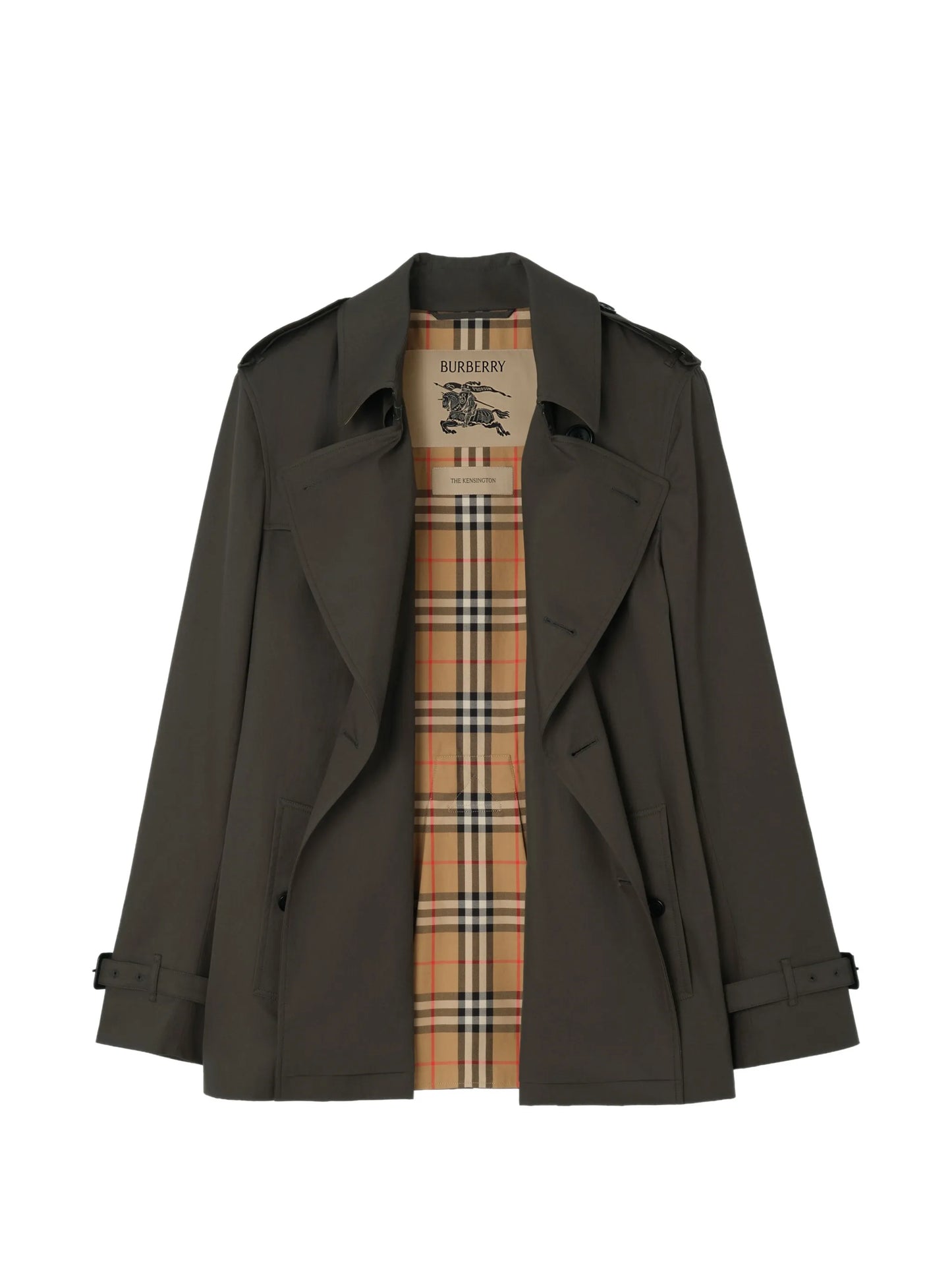 extra-short tropical gabardine Kensington trench coat
