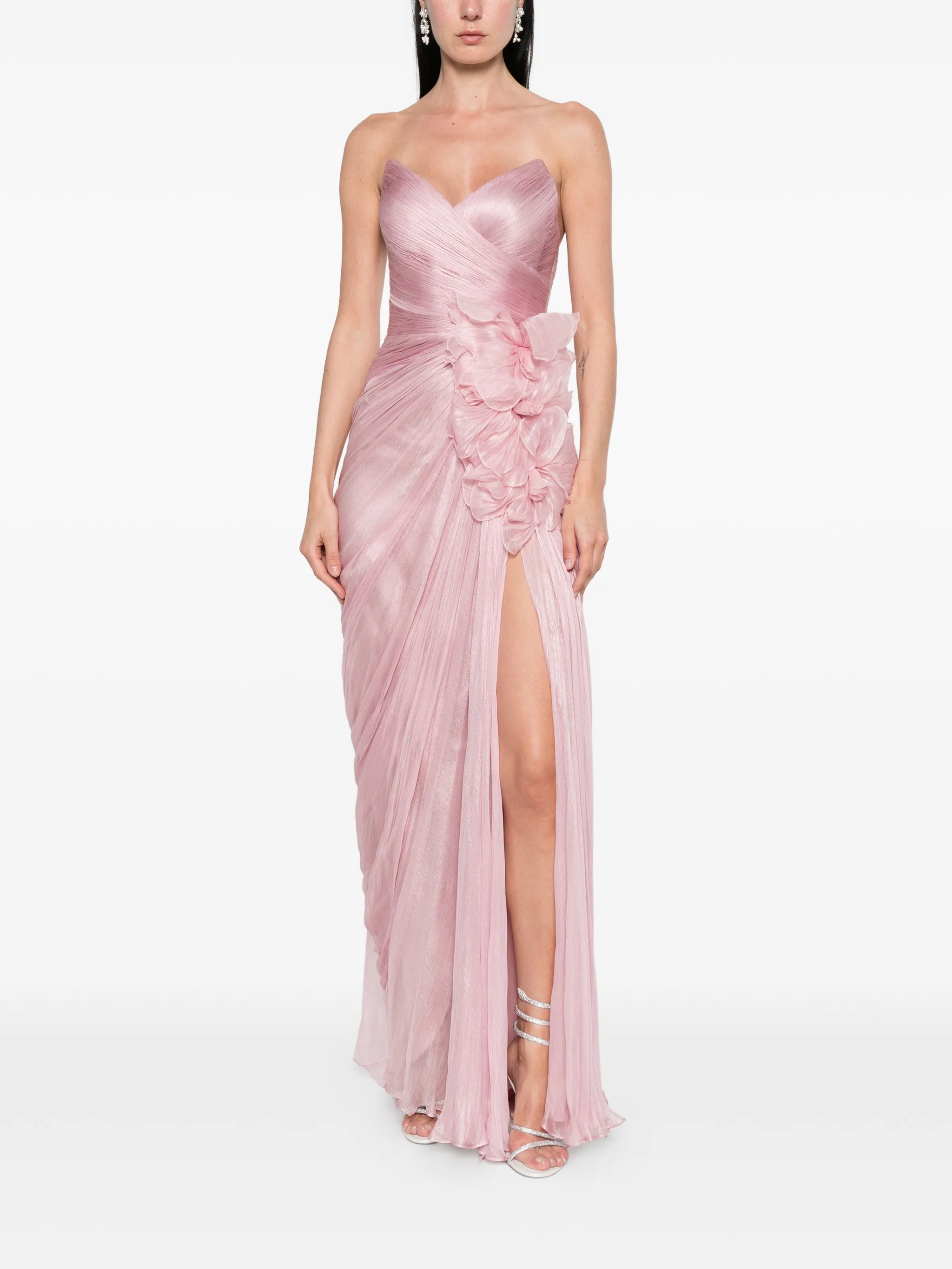 Rafael flower draped maxi dress