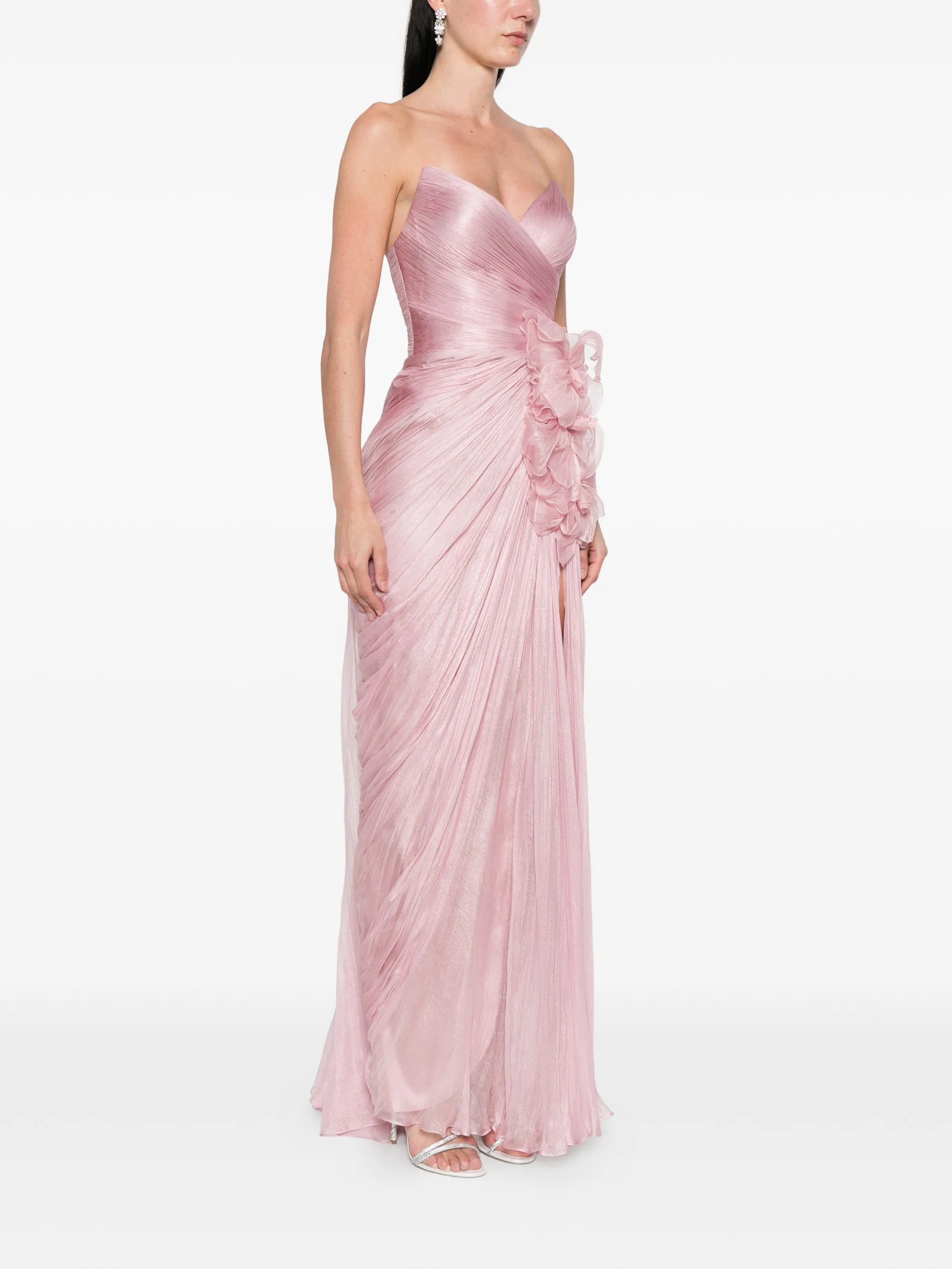 Rafael flower draped maxi dress
