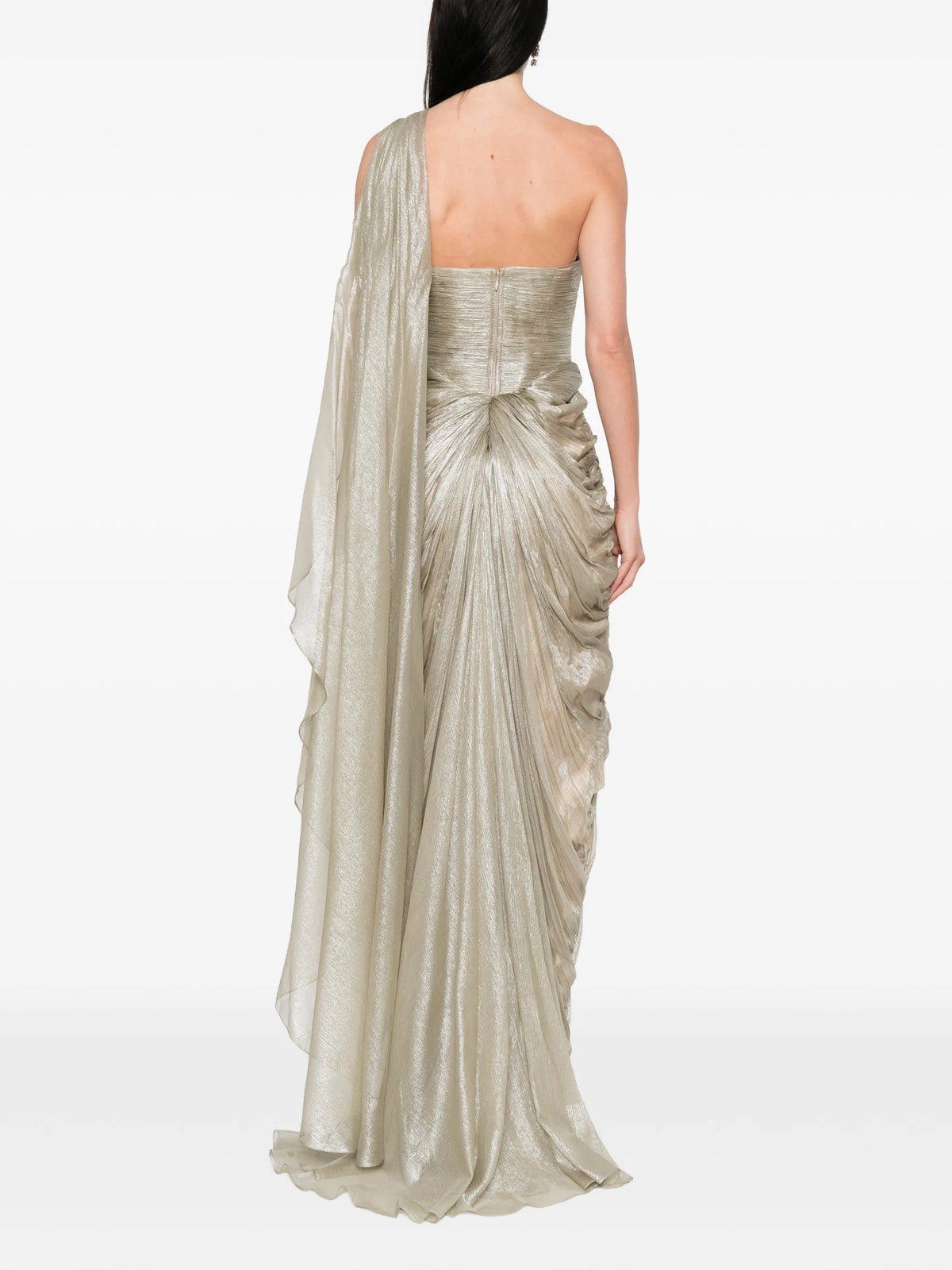 Aria floral one-shoulder maxi dress