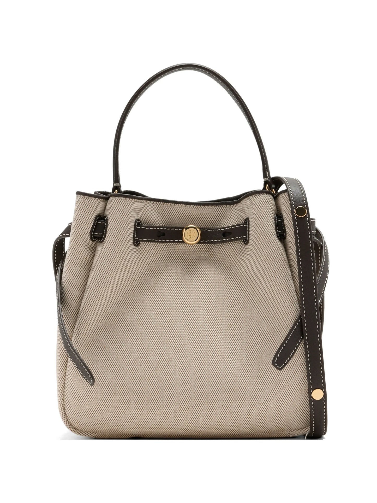 Romy canvas top-handle bucket bag