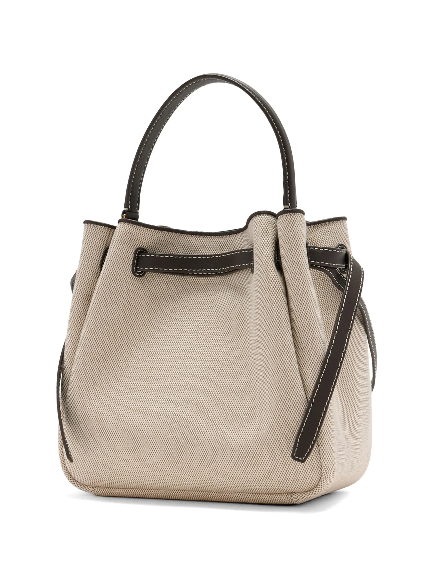 Romy drawstring top-handle bucket bag