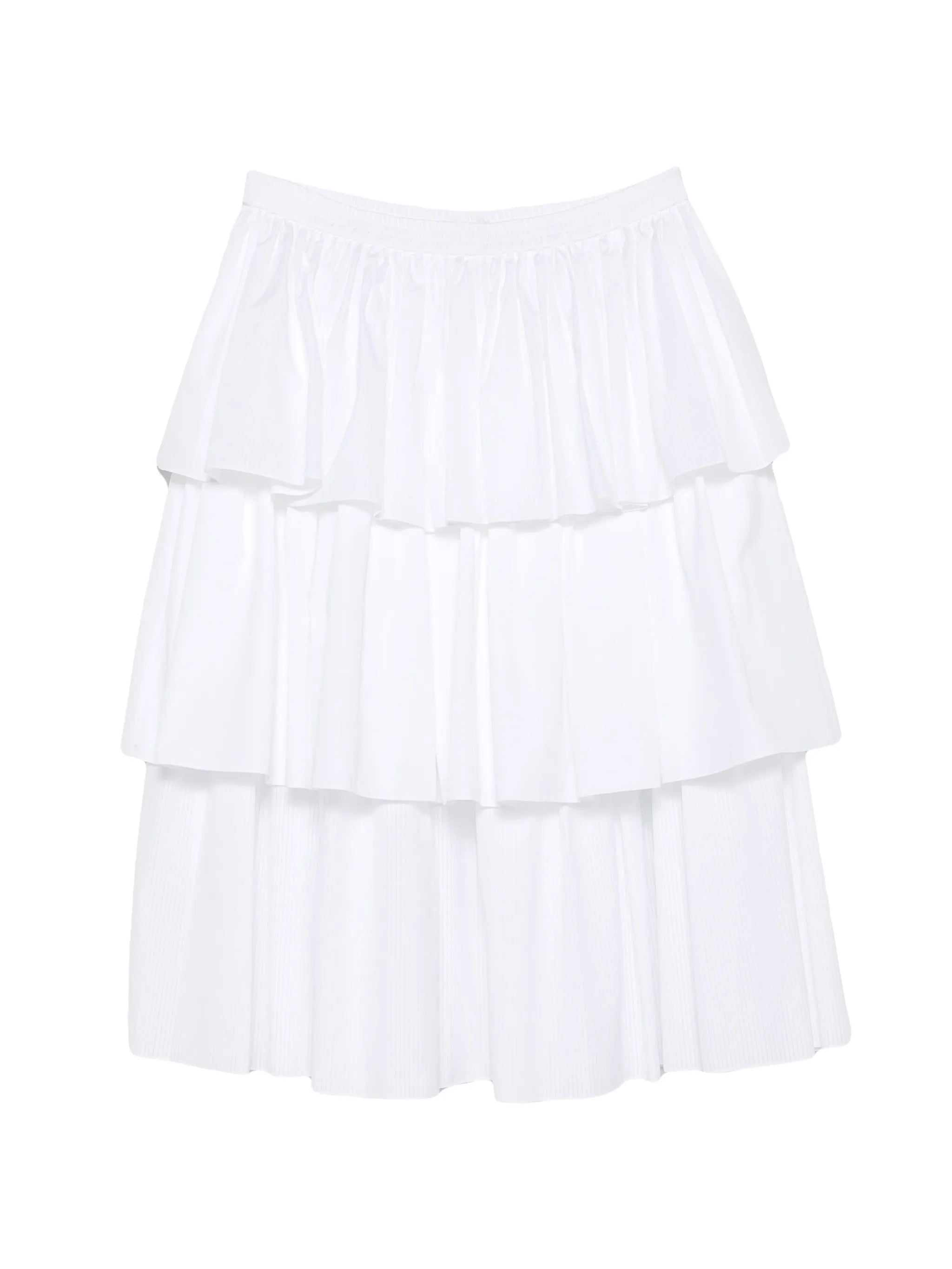 openwork cotton ruffle skirt