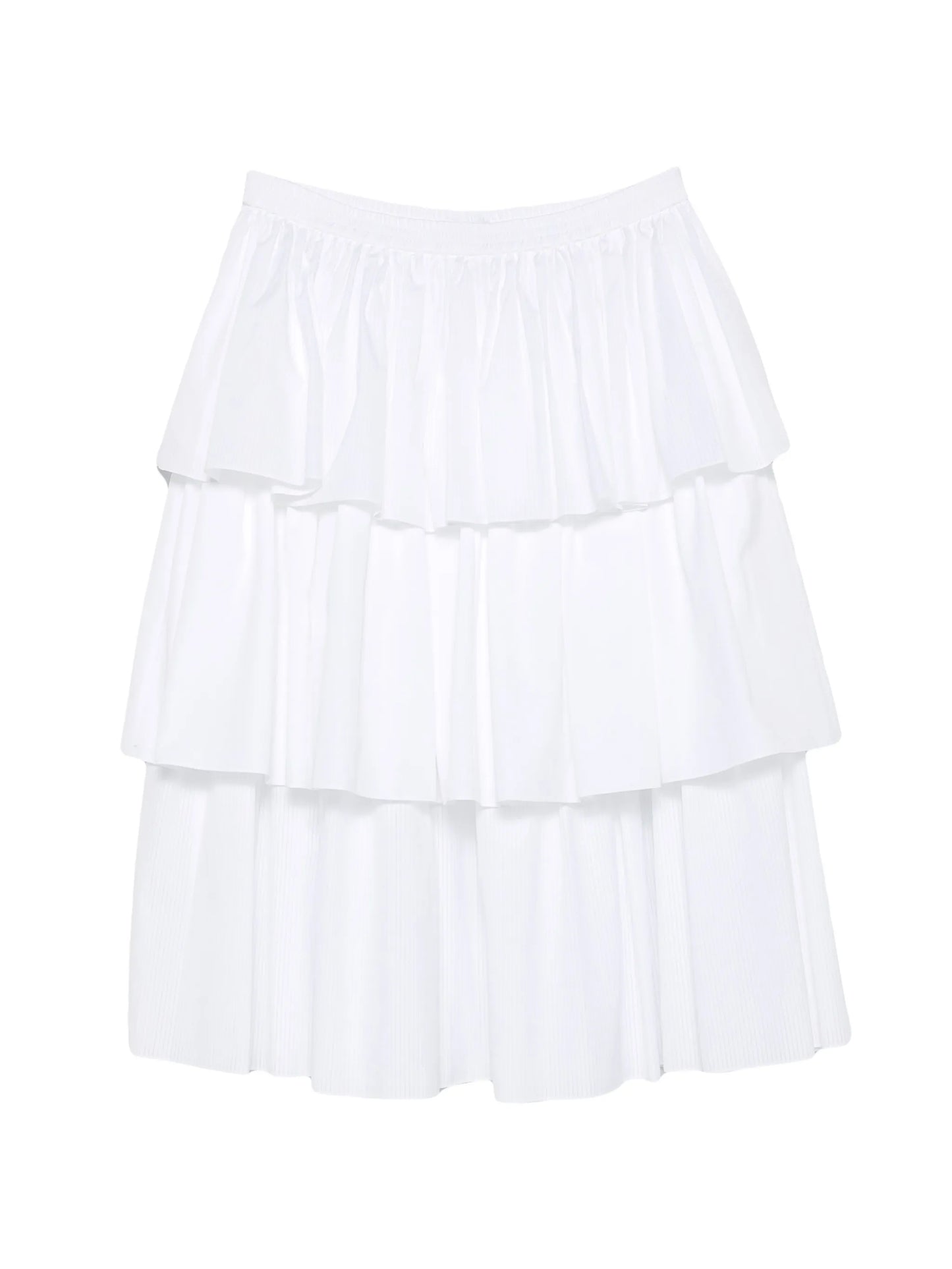openwork cotton ruffle skirt