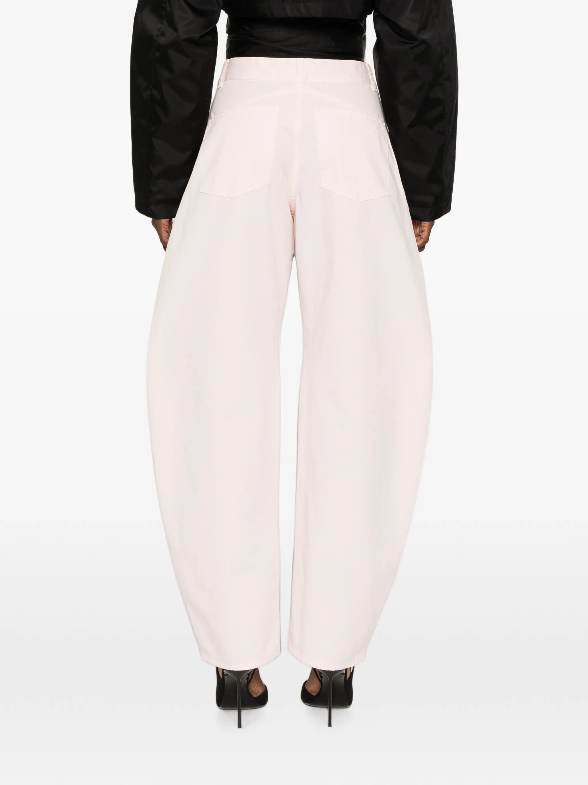 curved-leg jeans