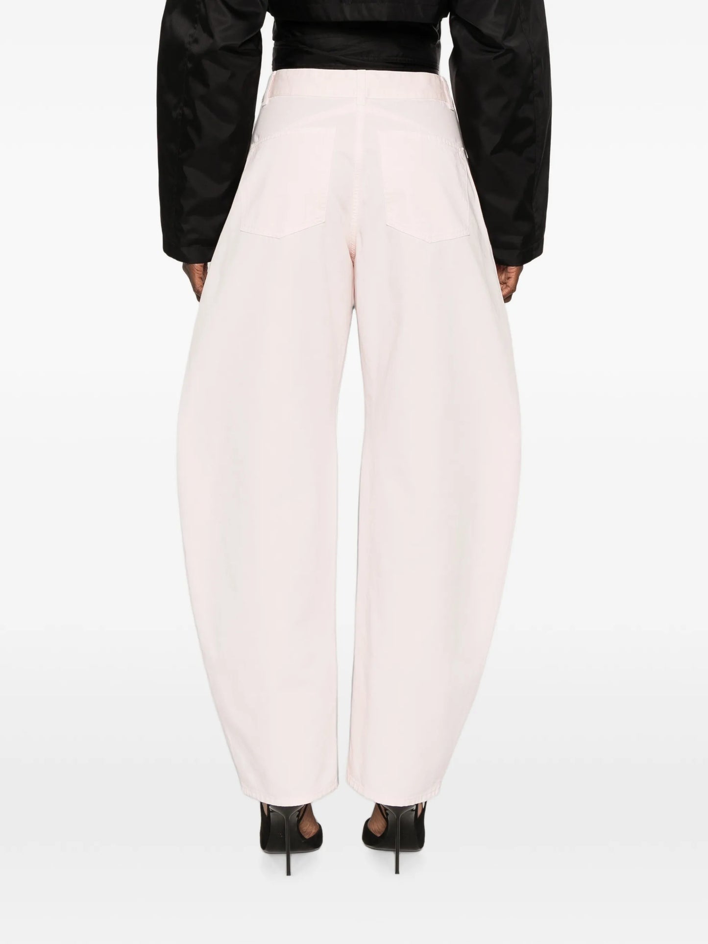 curved-leg jeans