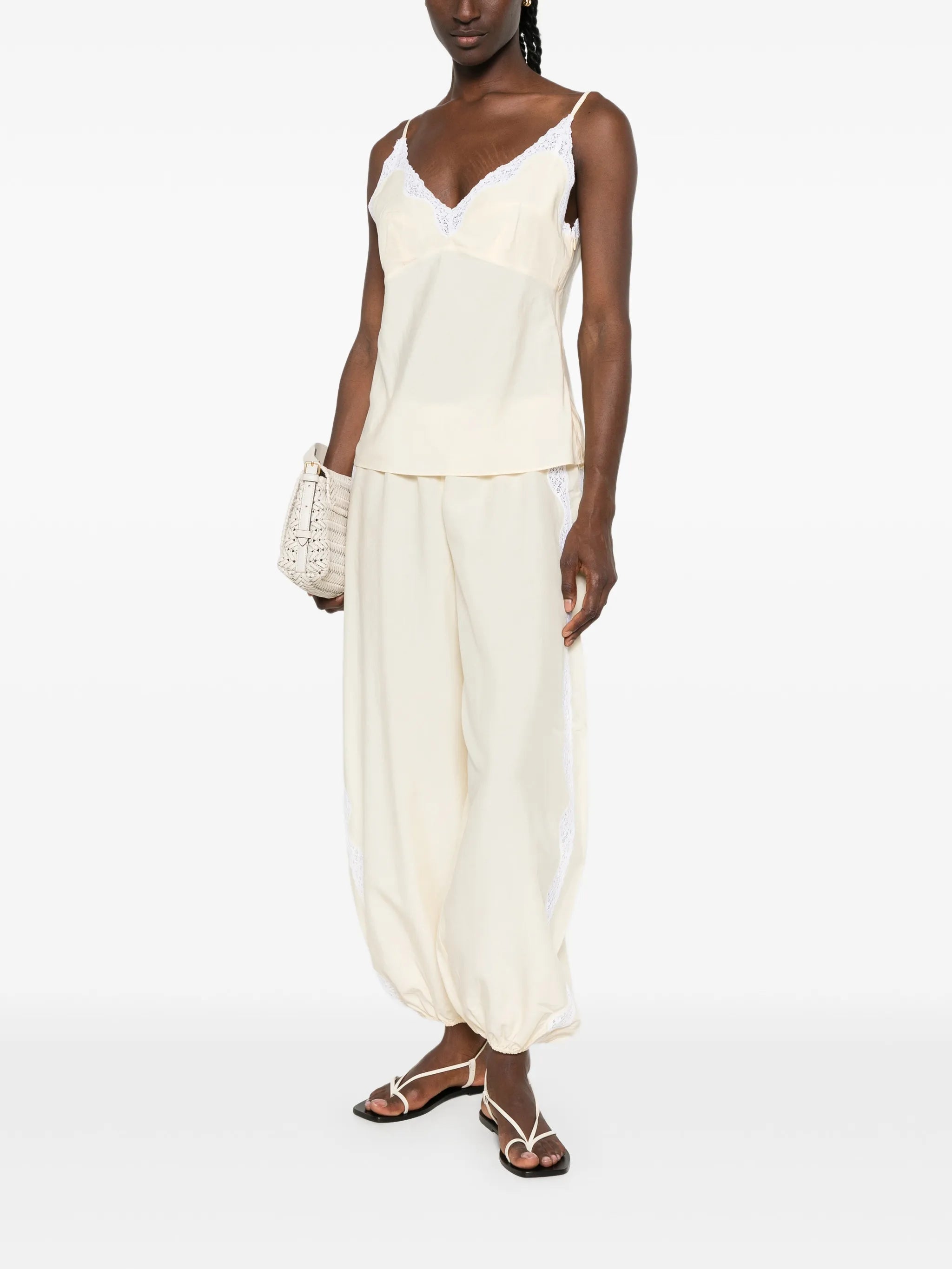 Tabitha lace-trim pants